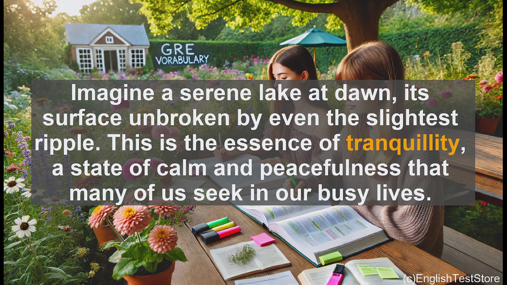 'Video thumbnail for GRE Vocabulary Lesson: Exploring the Essence of Tranquillity'