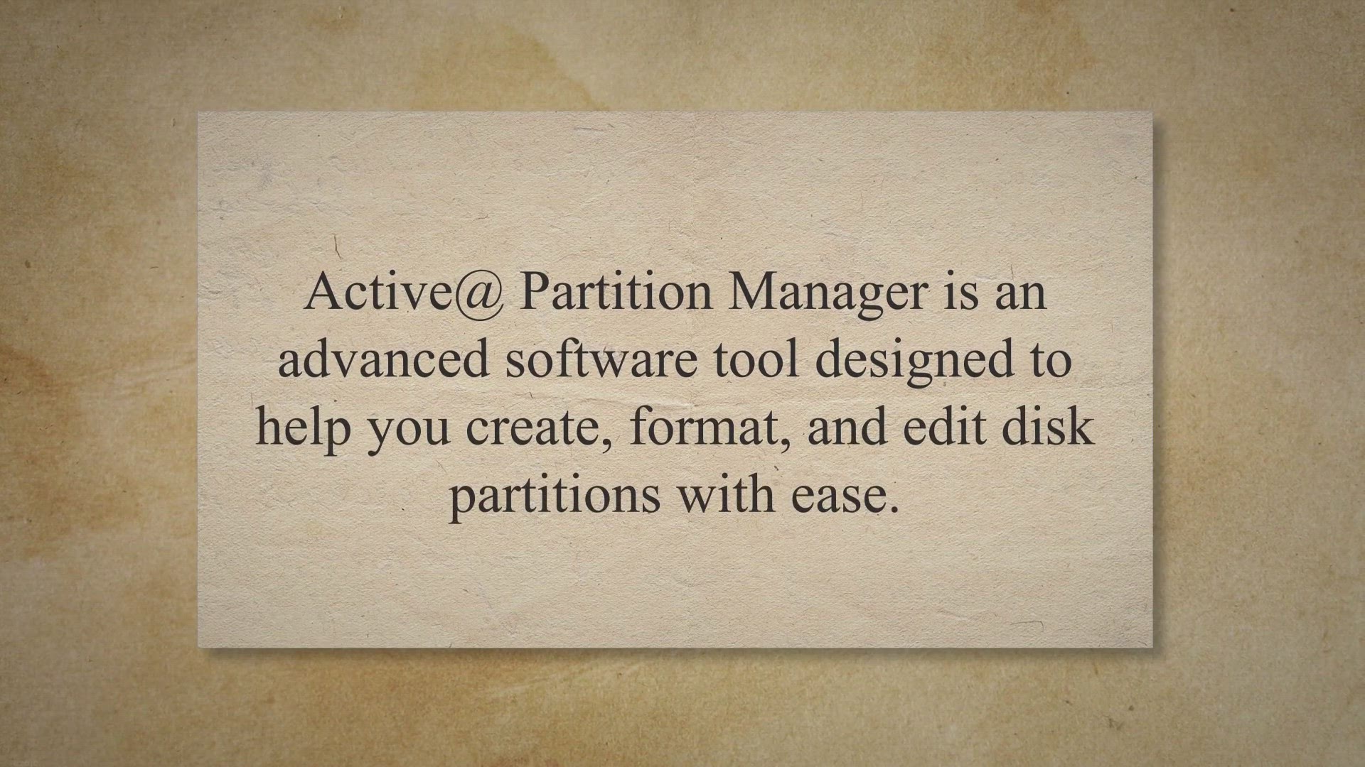 'Video thumbnail for Active@ Partition Manager: Simplify Your Disk Partition Management Effortlessly'
