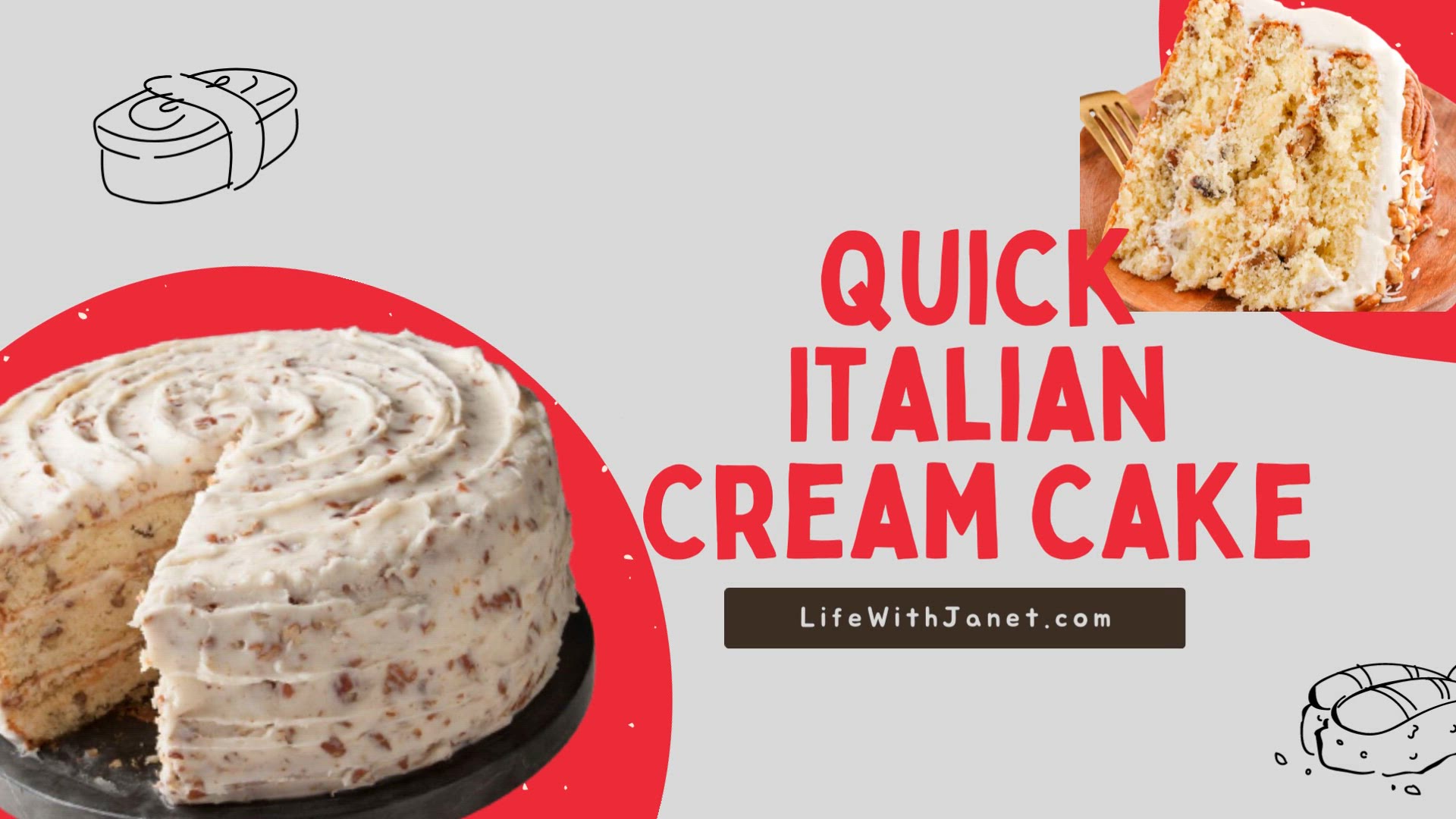 'Video thumbnail for Easy & Delicious Quick Italian Cream Cake Recipe - Homemade Italian Delight in Minutes!'