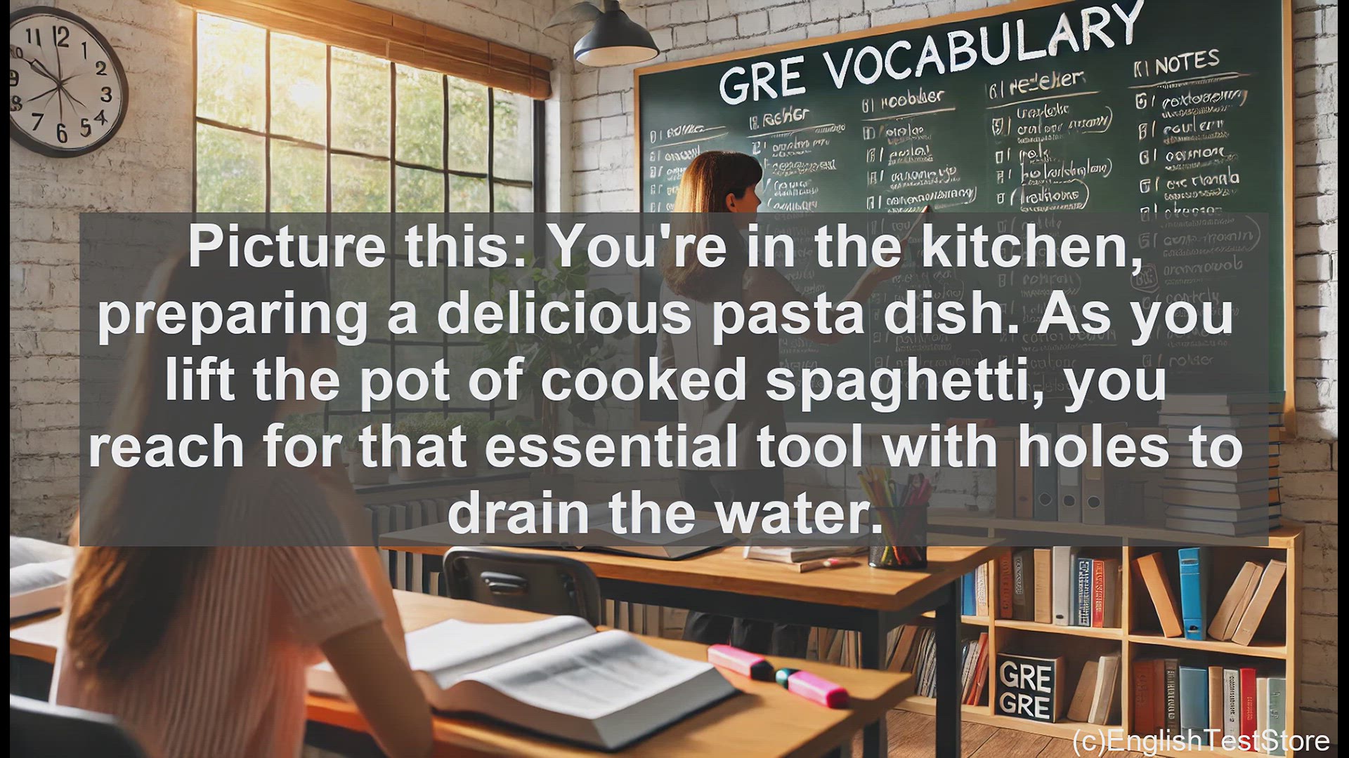 'Video thumbnail for GRE Vocabulary Lesson: The Colander - A Versatile Kitchen Tool and GRE Vocabulary Gem'