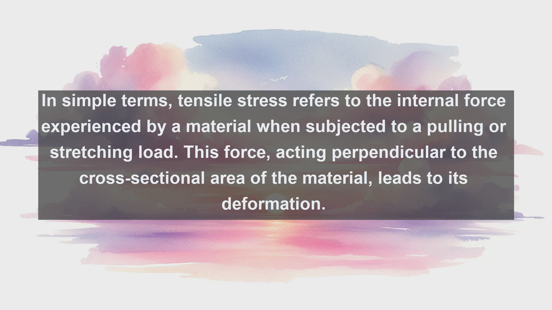 'Video thumbnail for Tensile stress in science  definition and examples'