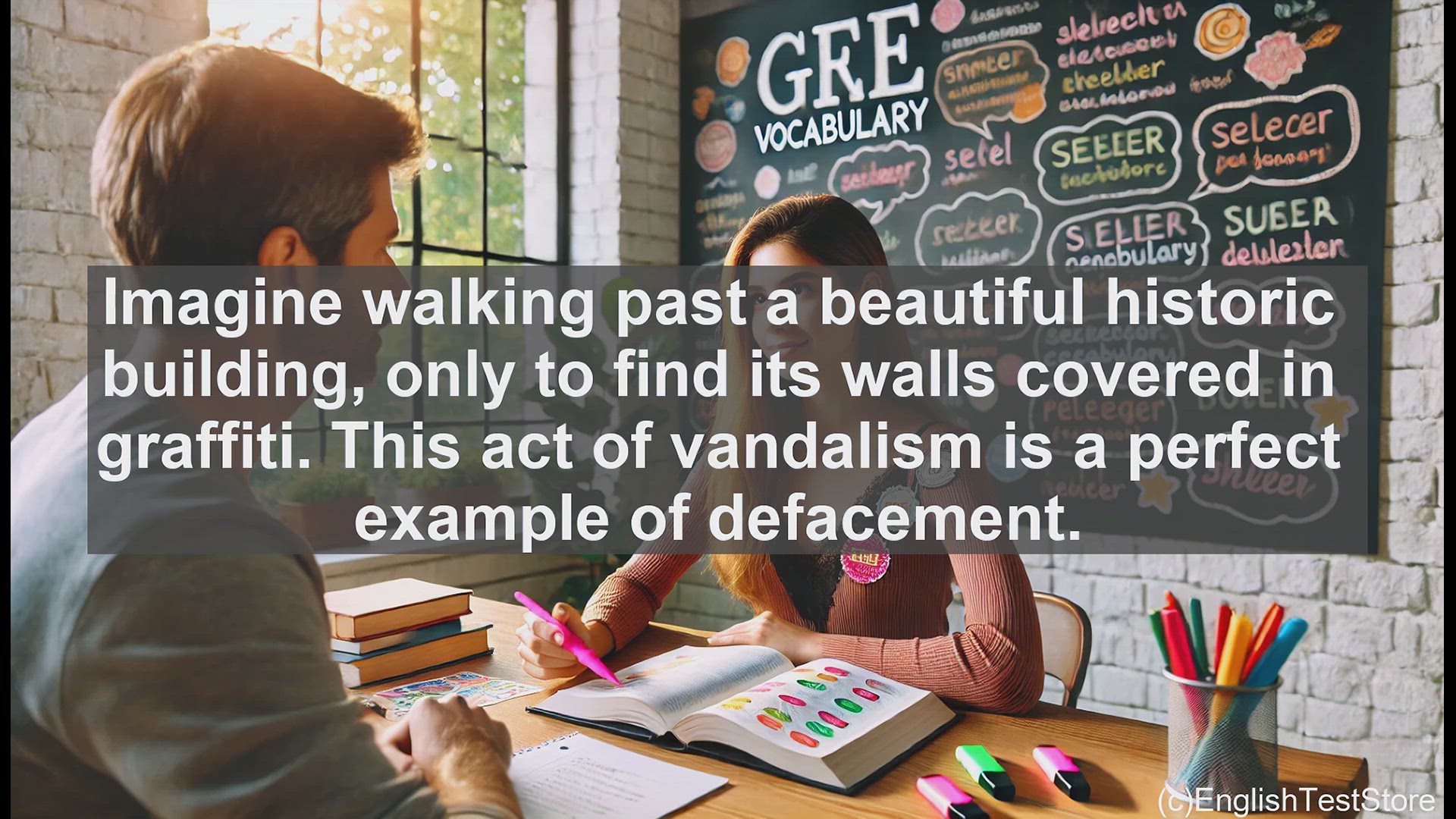 'Video thumbnail for GRE Vocabulary Lesson: Defacing the Appearance - Exploring the Word 'Deface''