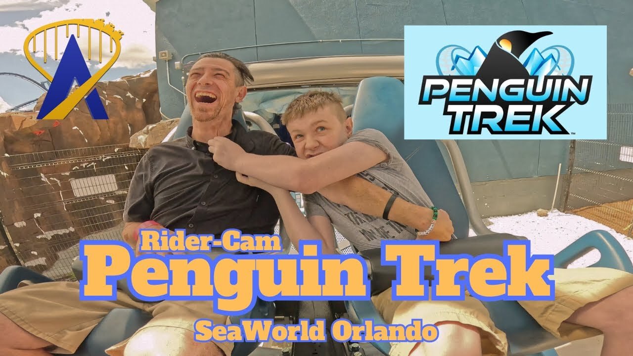'Video thumbnail for Penguin Trek Roller Coaster Rider Cam from SeaWorld Orlando'