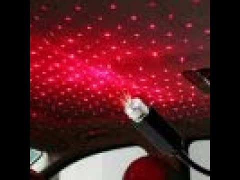 Video thumbnail for Car Roof Projection Light Usb Portable Star Night Light