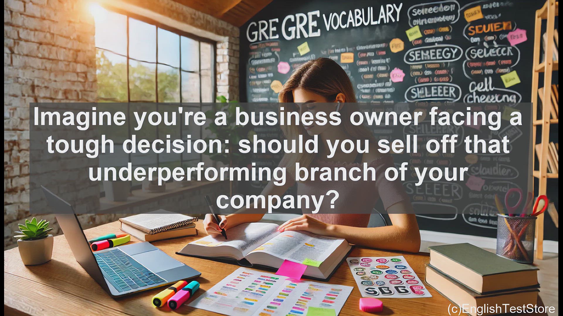 'Video thumbnail for GRE Vocabulary Lesson: Navigating Business Decisions - The Importance of Divesting'
