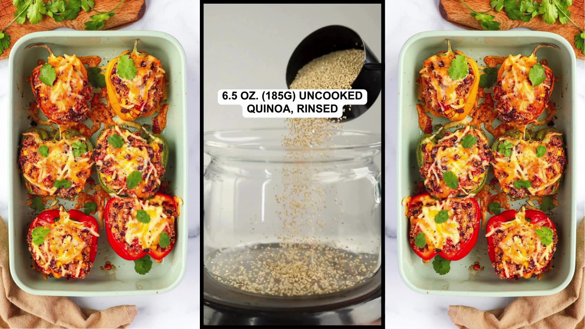 Video thumbnail for 🌶️ Quinoa Stuffed Peppers