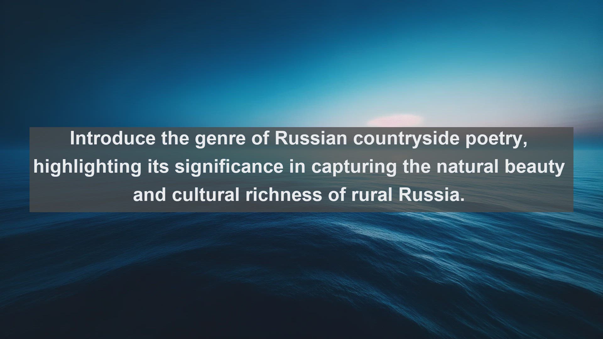 'Video thumbnail for Top 10 Russian Poems about the Countryside'