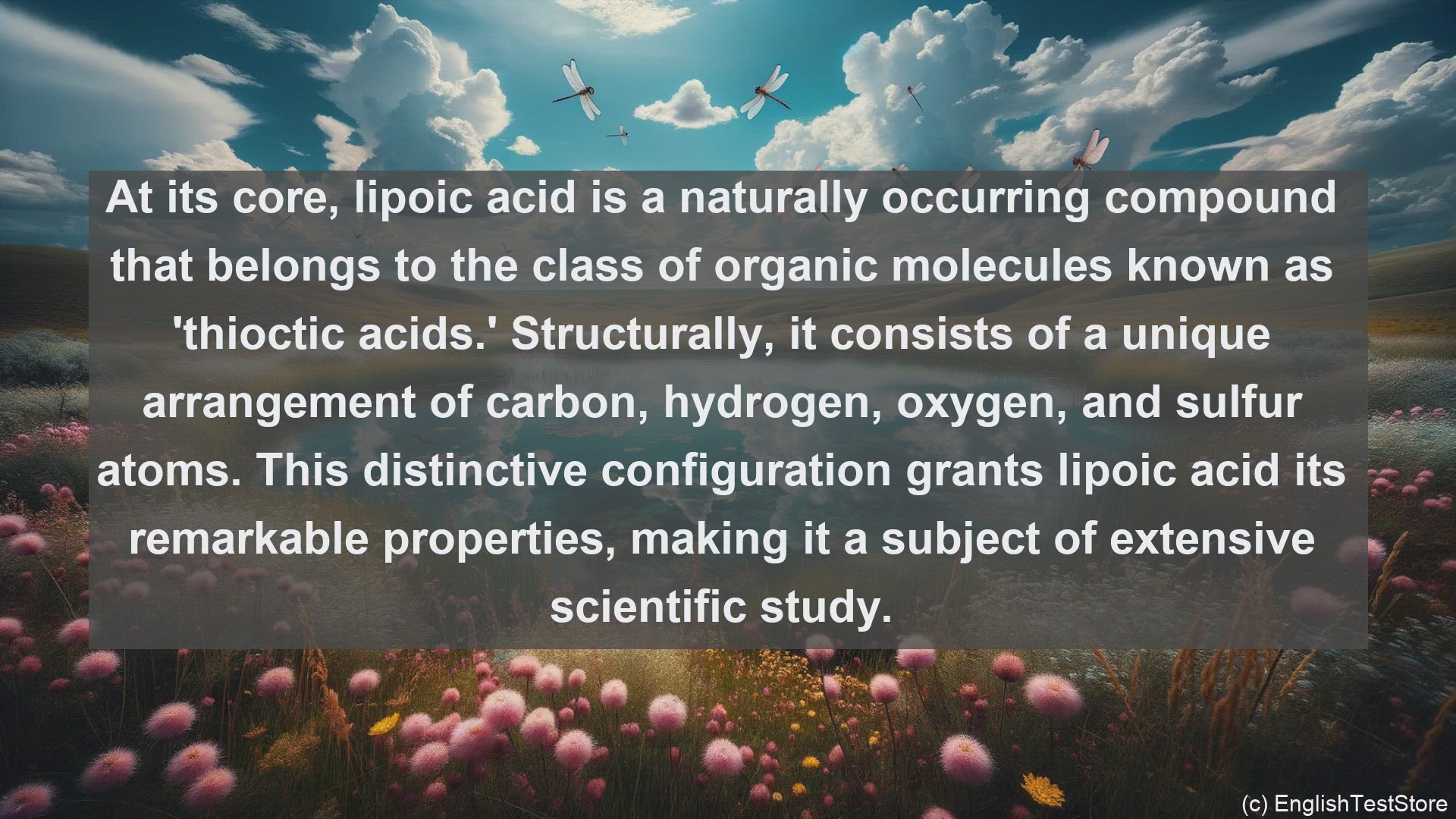 'Video thumbnail for Lipoic acid in science  definition and examples'