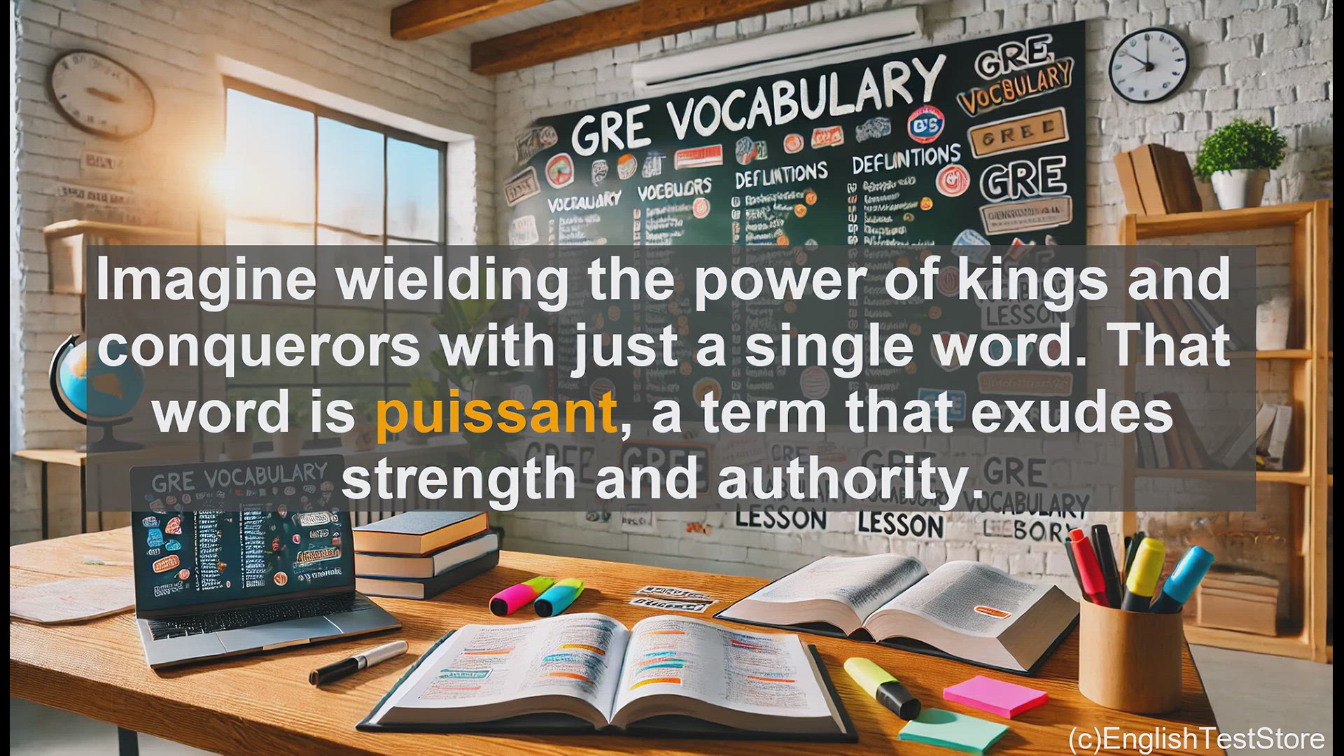 'Video thumbnail for GRE Vocabulary Lesson: The Power of Puissant - Mastering a Mighty Vocabulary'