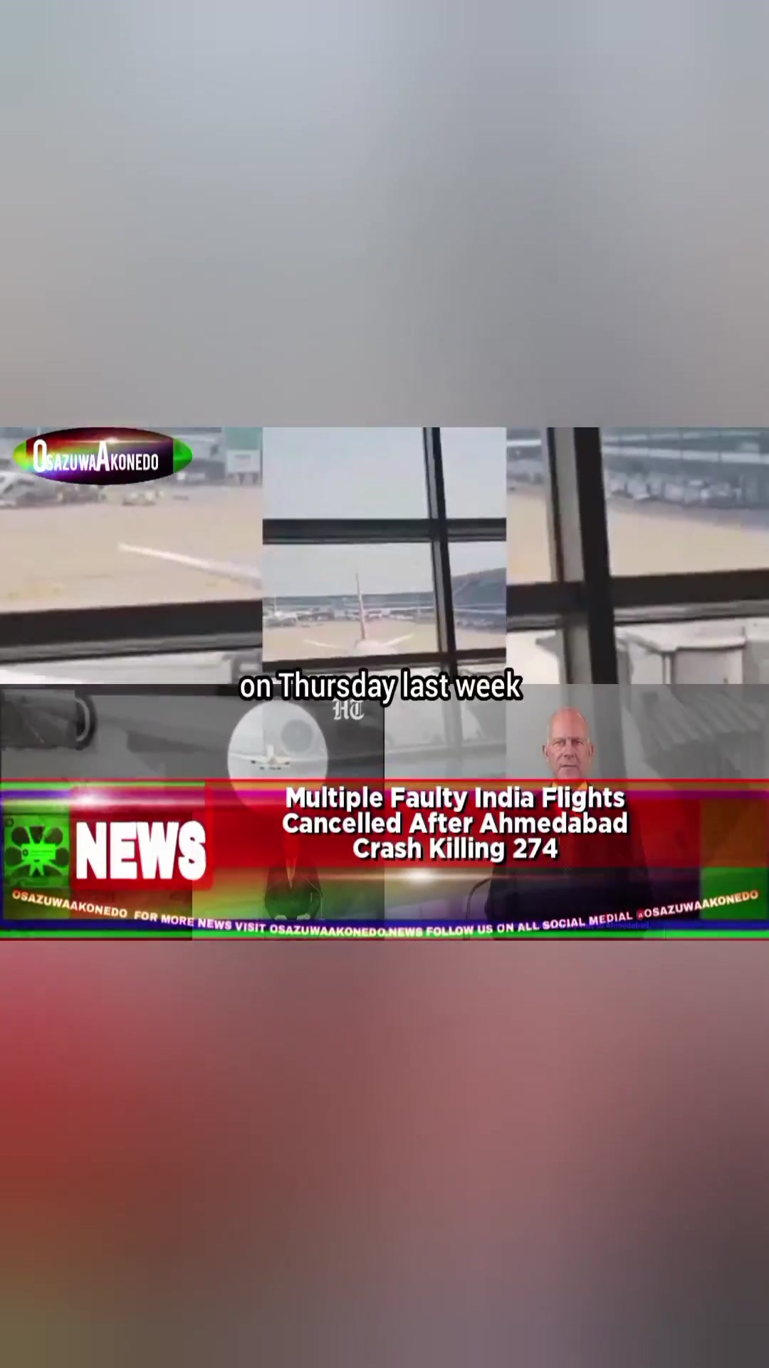 'Video thumbnail for Multiple Faulty India Flights Cancelled After Ahmedabad Crash Killing 274'