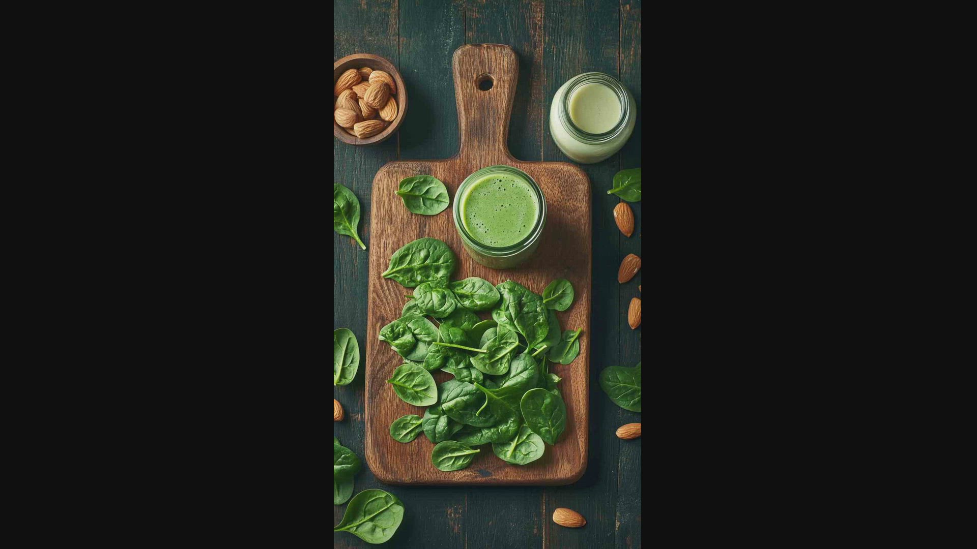 'Video thumbnail for Green Smoothie with Spinach, Protein Powder, and Almond Milk Recipe'