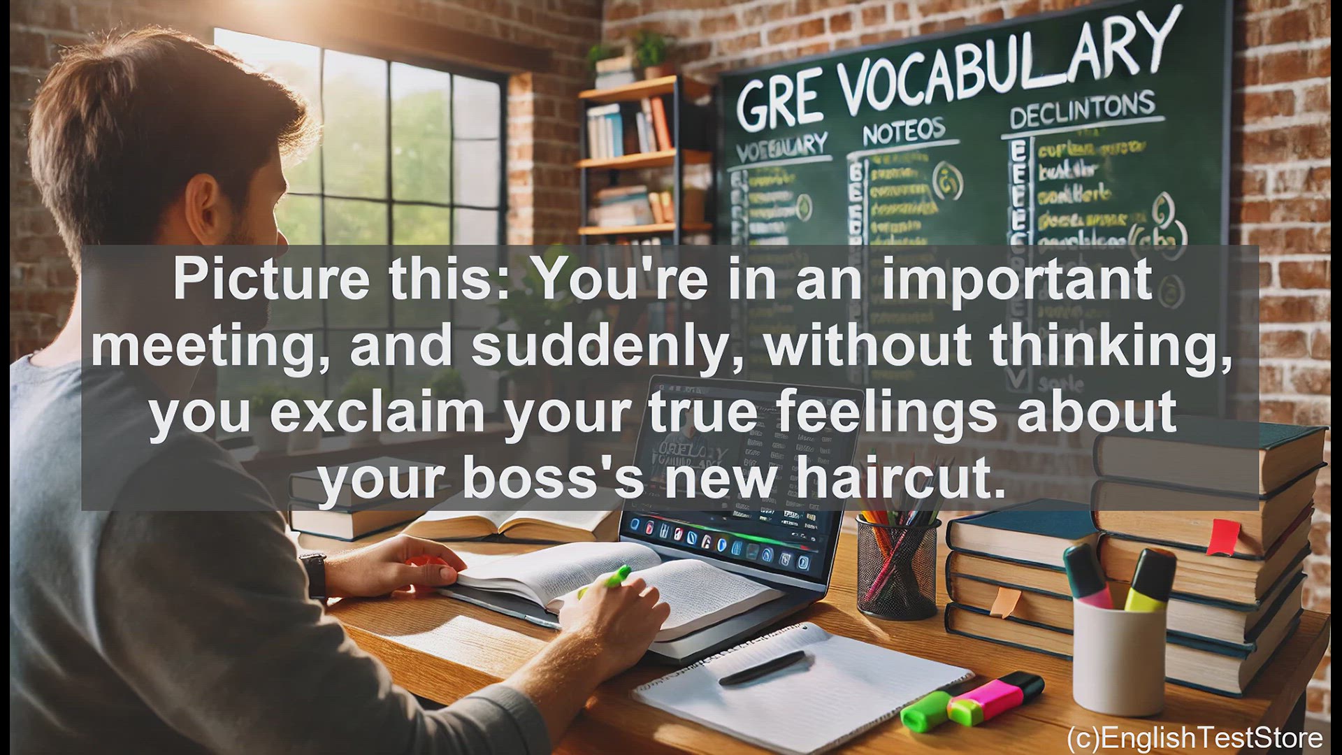 'Video thumbnail for GRE Vocabulary Lesson: The Art of Avoiding Blurts - Controlling Impulsive Speech'