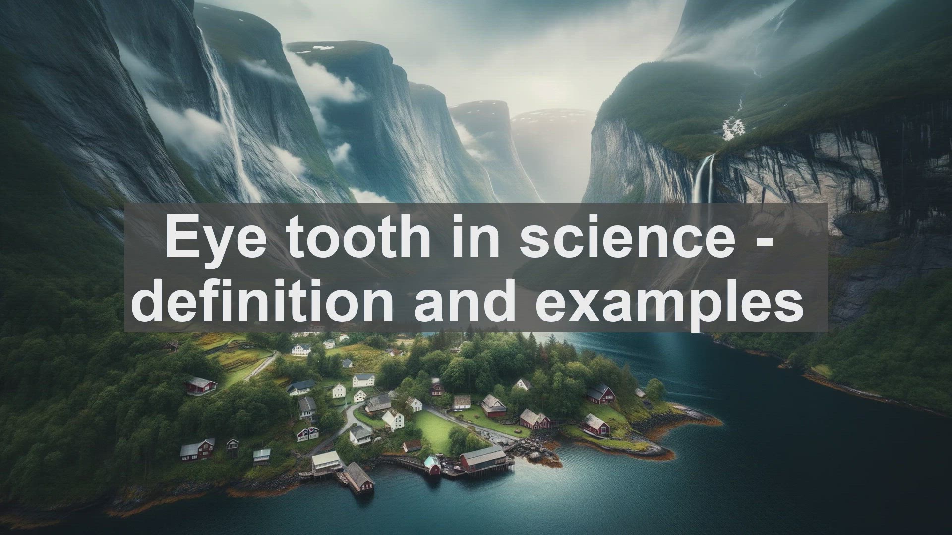 'Video thumbnail for Eye tooth in science  definition and examples'