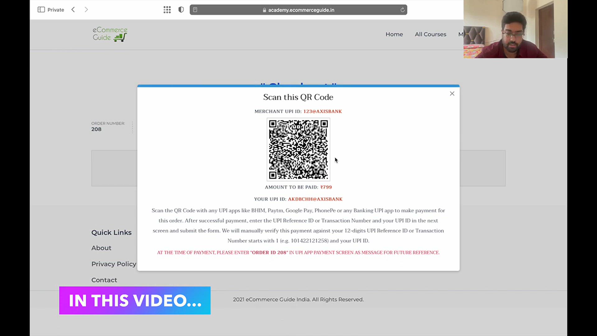 'Video thumbnail for Add UPI QR Code Payment Option On Your WooCommerce eCommerce _ Create QR Using Your Personal UPI ID'