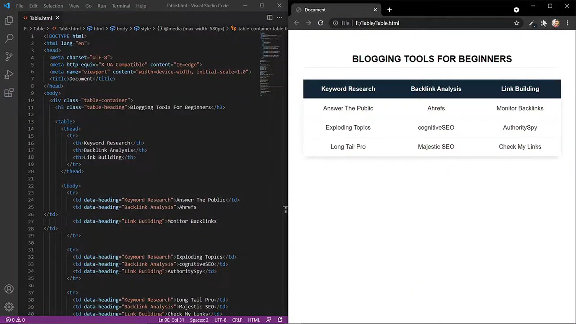 'Video thumbnail for How to Add a Responsive HTML Table in Blogger (Easily)'