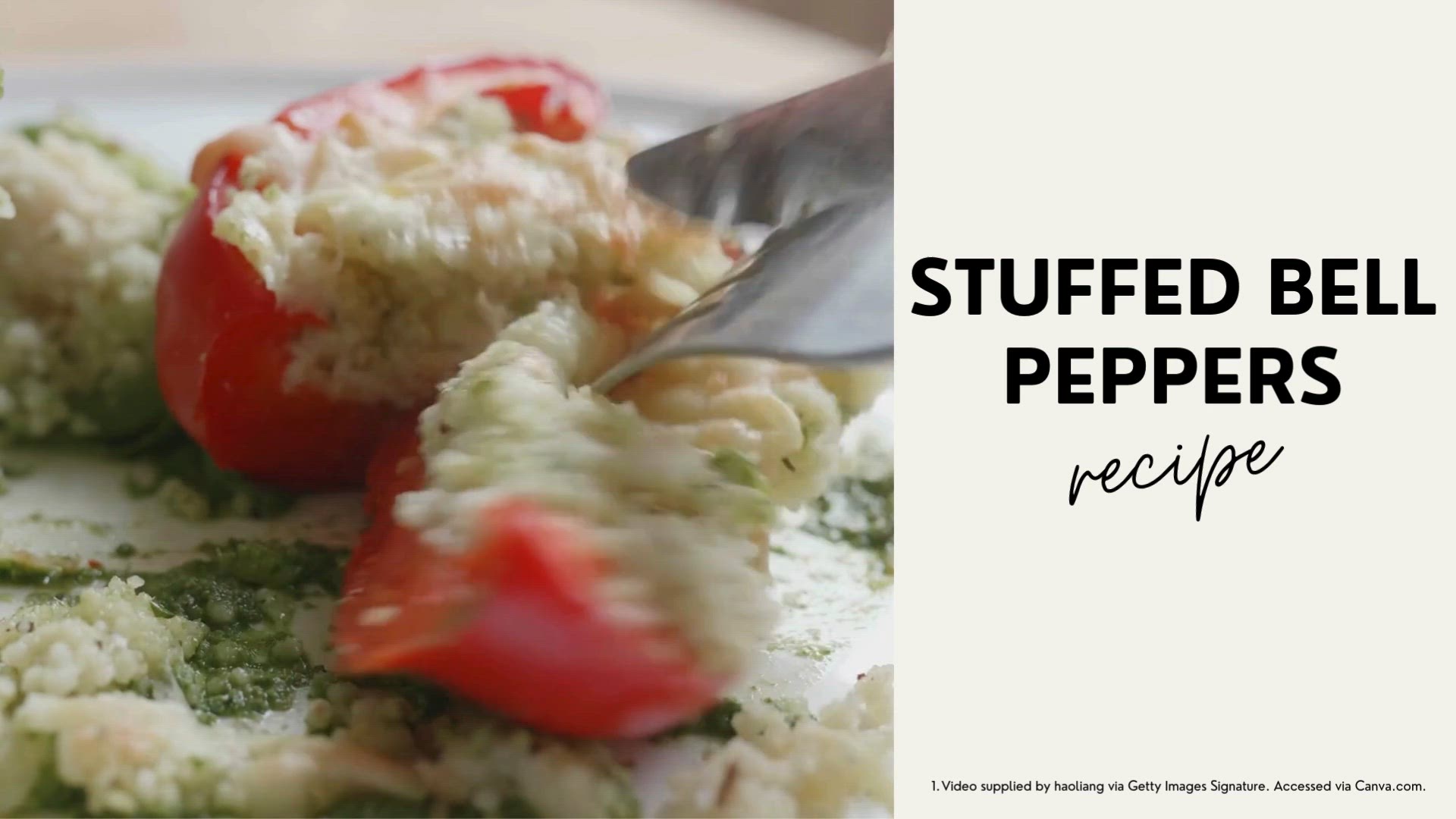 'Video thumbnail for Stuffed Bell Peppers'