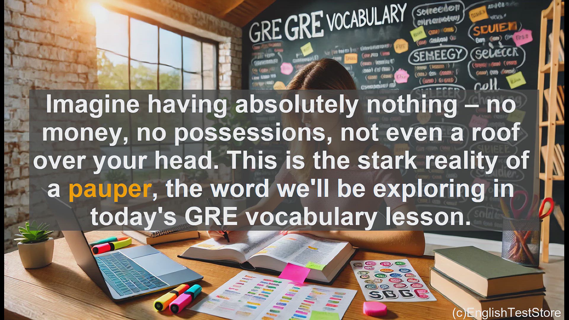 'Video thumbnail for GRE Vocabulary Lesson: Exploring the Meaning of 'Pauper' - A GRE Vocabulary Lesson'