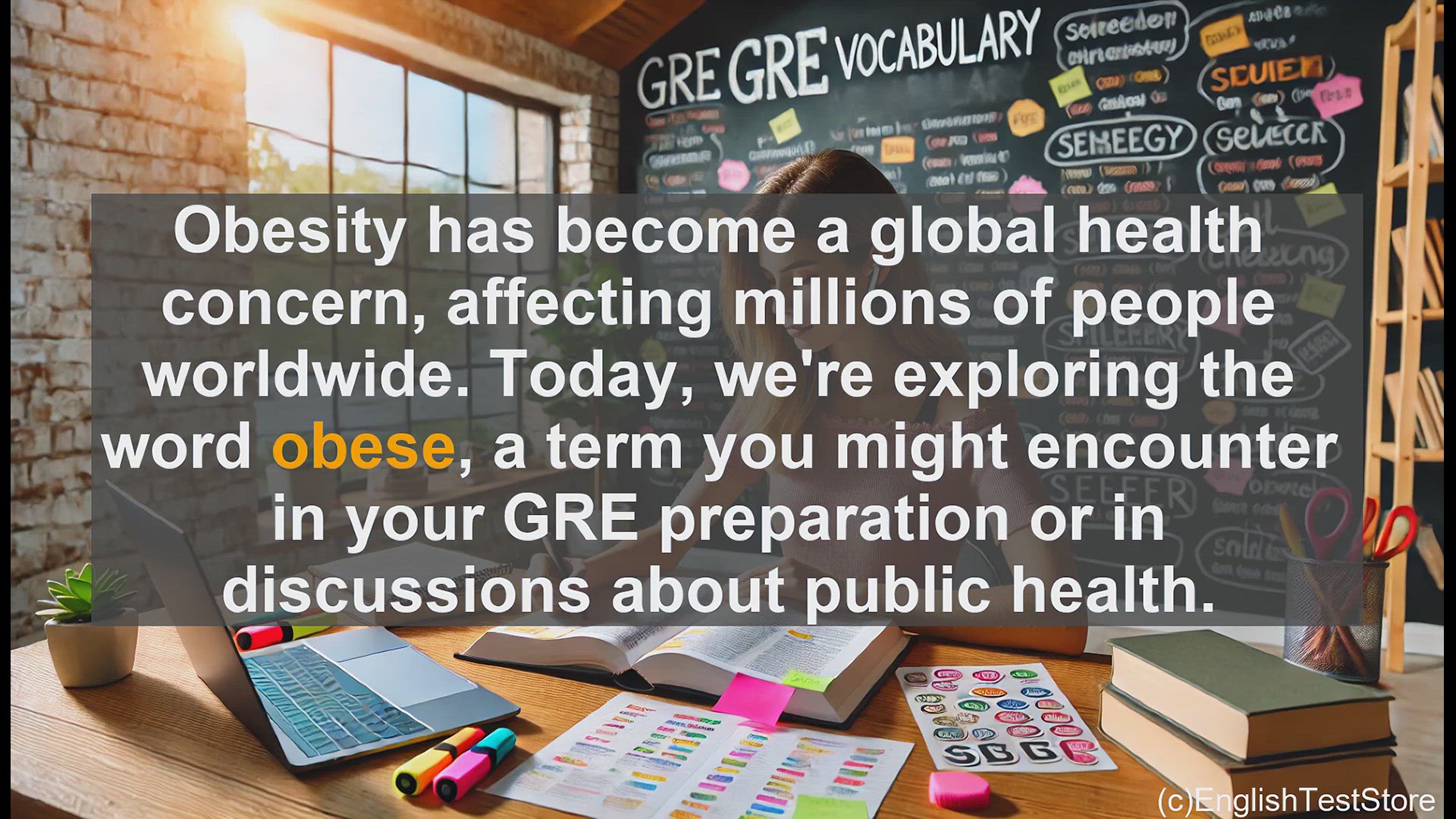 'Video thumbnail for GRE Vocabulary Lesson: Understanding the Medical Term 'Obese''