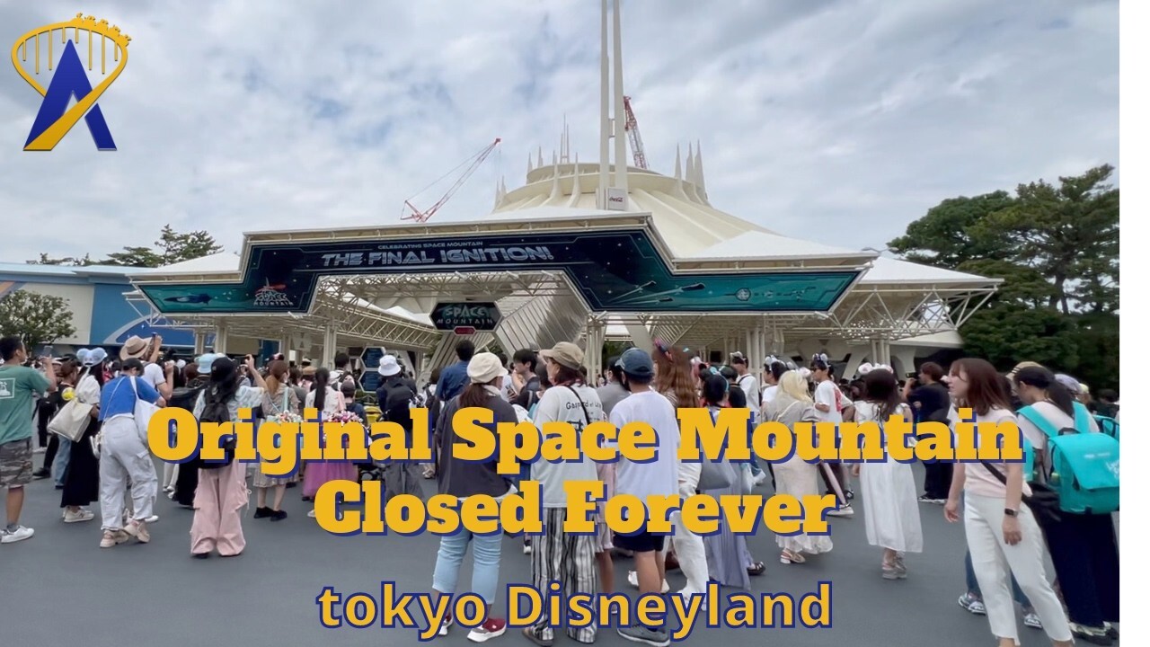 'Video thumbnail for Space Mountain's Final Closing and Full Queue Tour at Tokyo Disneyland'