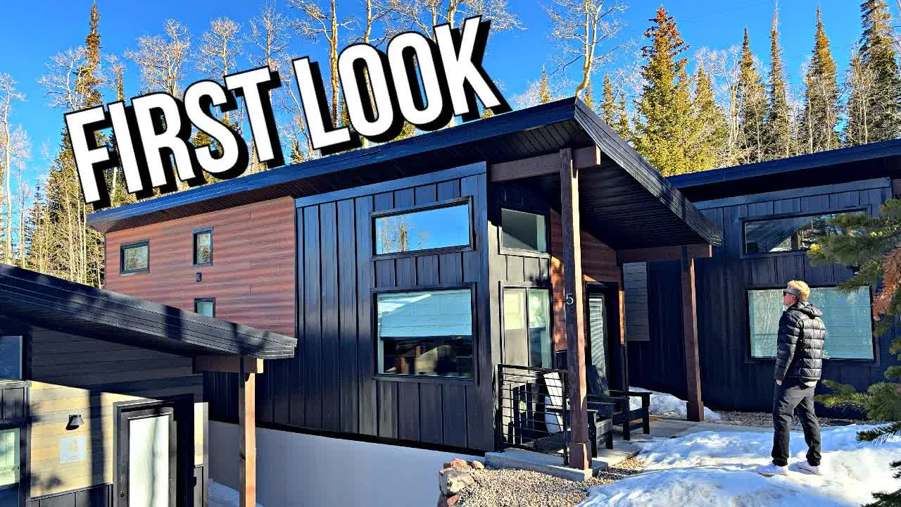 'Video thumbnail for Kerry Tarnow: prefab cabin home tour at 10,000 feet - unplug tiny home resort, utah'