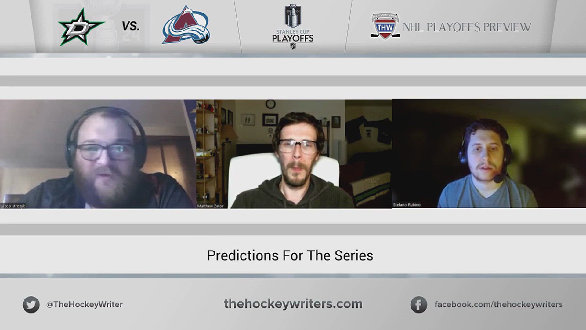 'Video thumbnail for Stars vs. Avalanche 2024 NHL Playoff Preview - Series Predictions'
