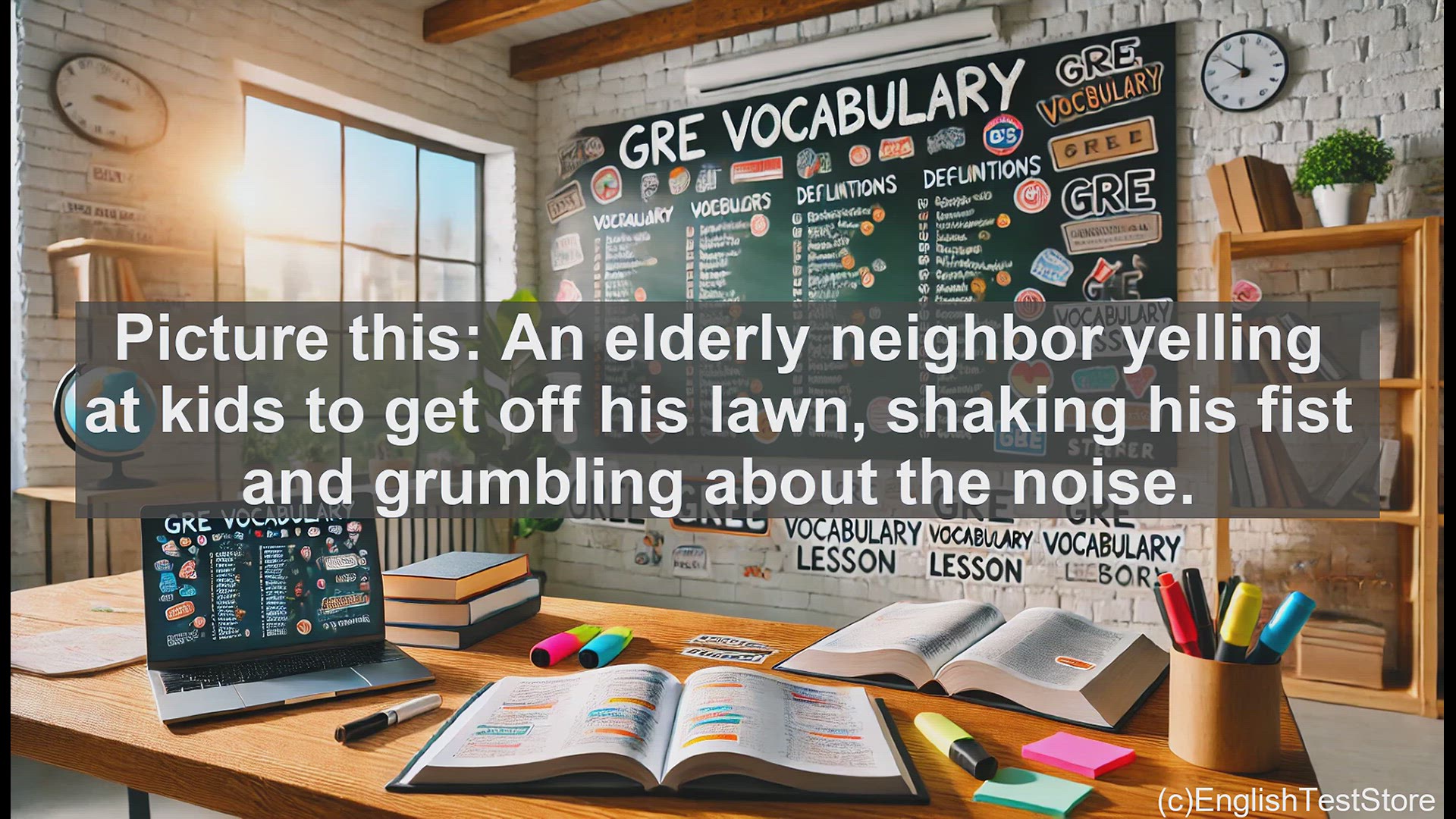 'Video thumbnail for GRE Vocabulary Lesson: Crotchety Neighbors - A Classic GRE Vocabulary Word'