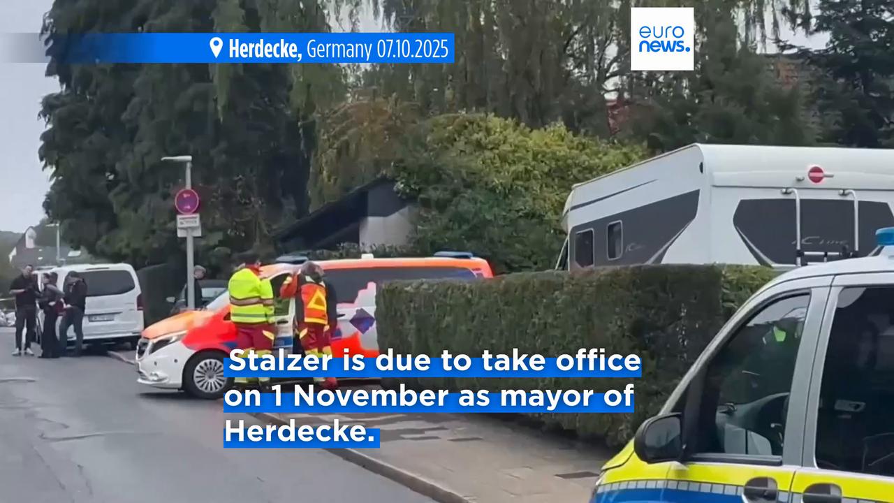 Video thumbnail for Newly elected German mayor Iris Stalzer found at home with serious stab wounds