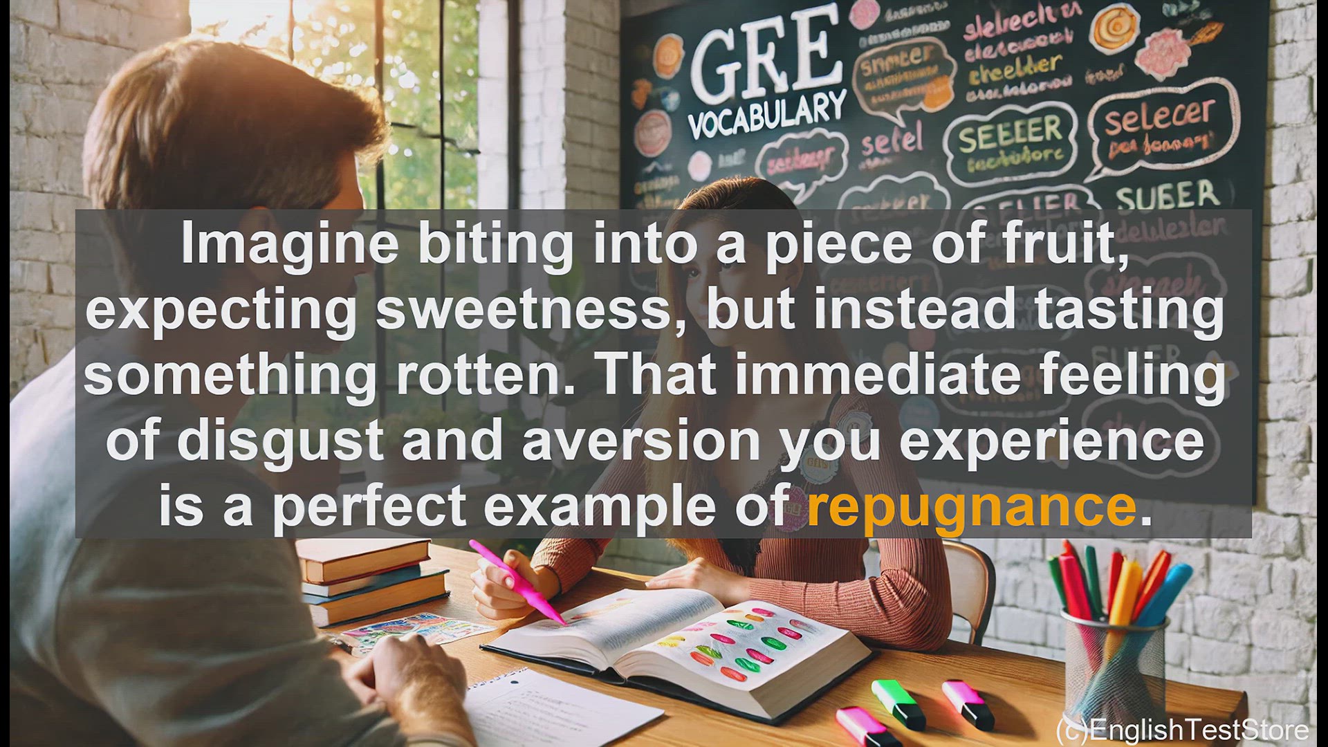 'Video thumbnail for GRE Vocabulary Lesson: Exploring the Powerful Word 'Repugnance''