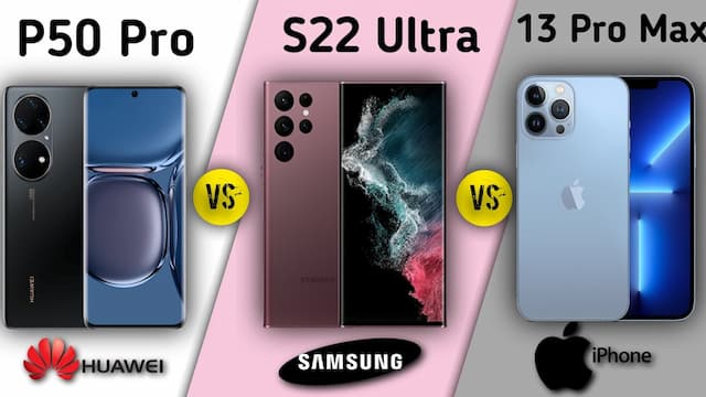 'Video thumbnail for P50 Pro vs S22 Ultra vs 13 Pro Max | comparison video'