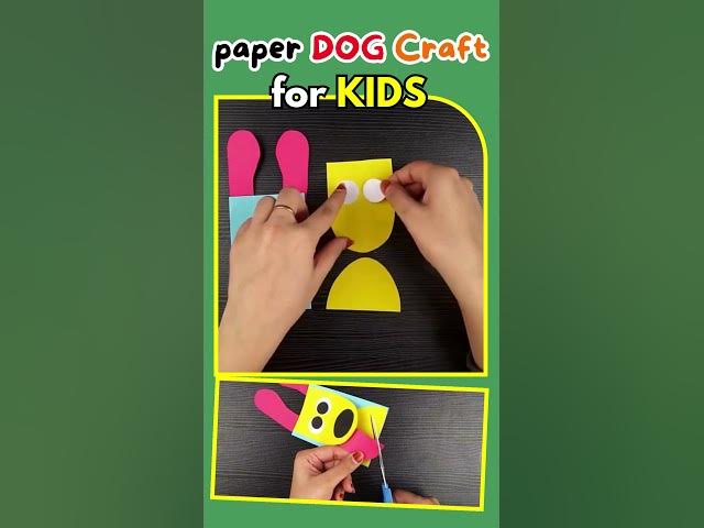 Video thumbnail for paper DOG Craft for kids #shorts #papercrafts #paperdog