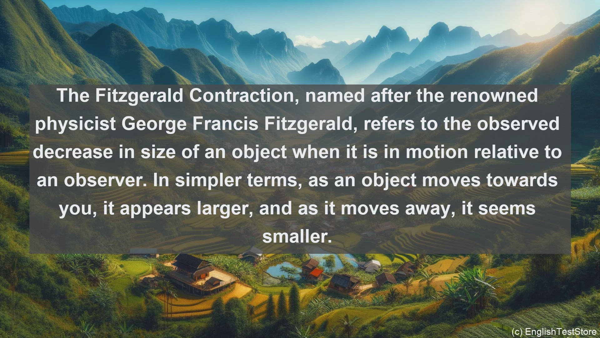 'Video thumbnail for Fitzgerald contraction in science  definition and examples'