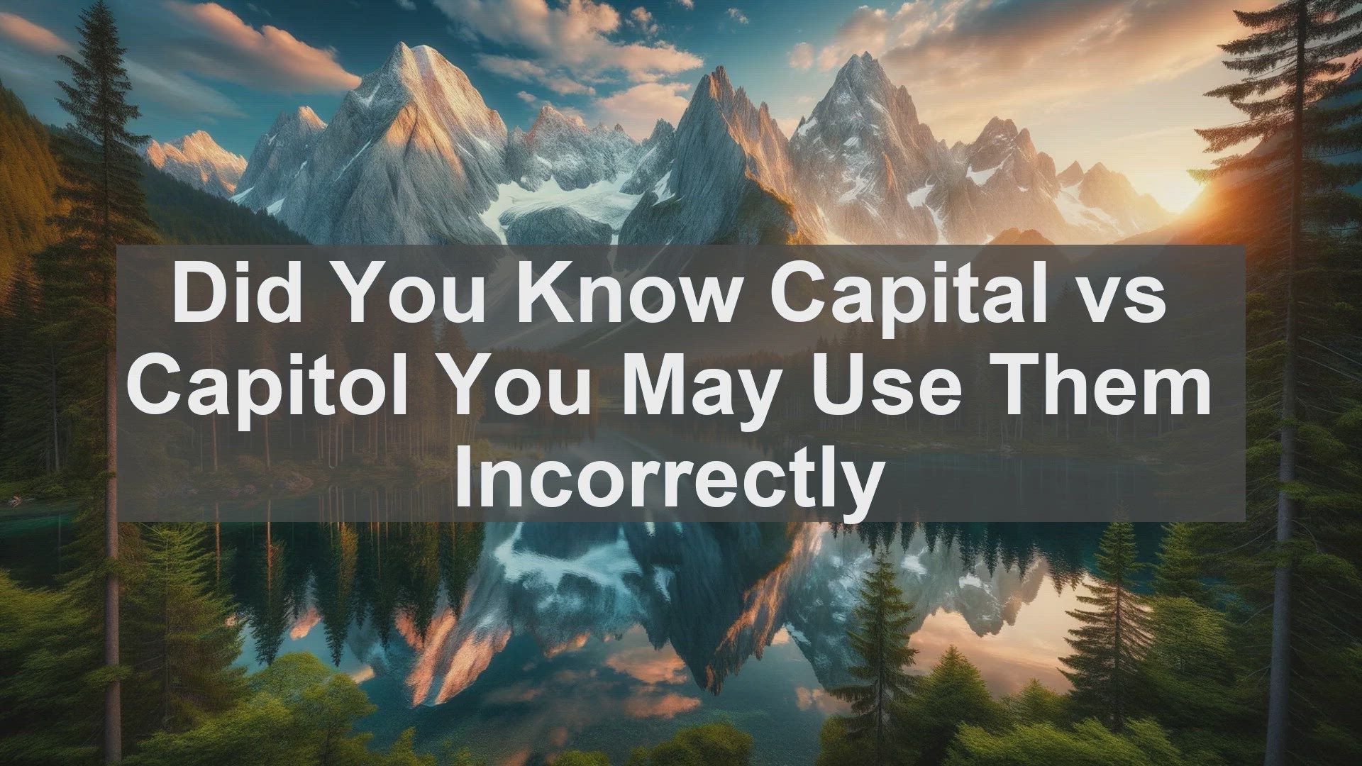 'Video thumbnail for Did You Know Capital vs Capitol You May Use Them Incorrectly '