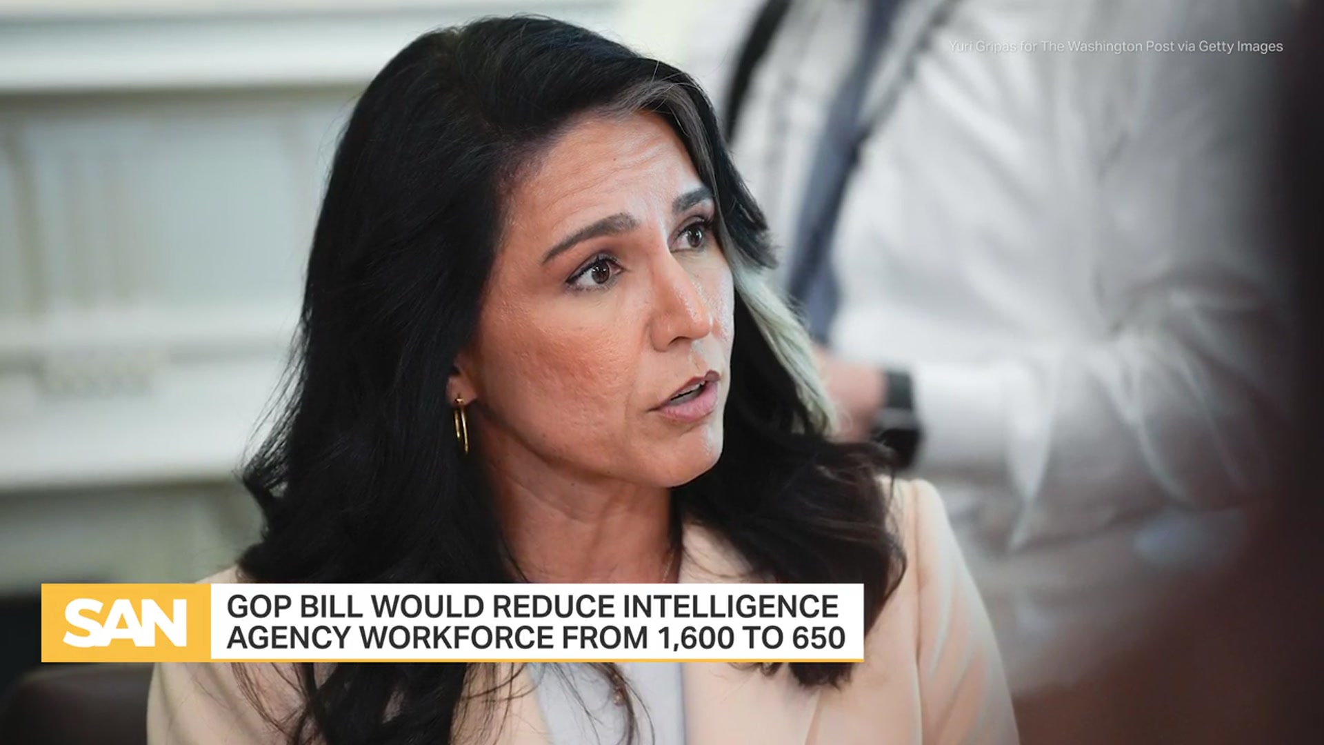 'Video thumbnail for GOP senators push to cut intelligence office led by Tulsi Gabbard'