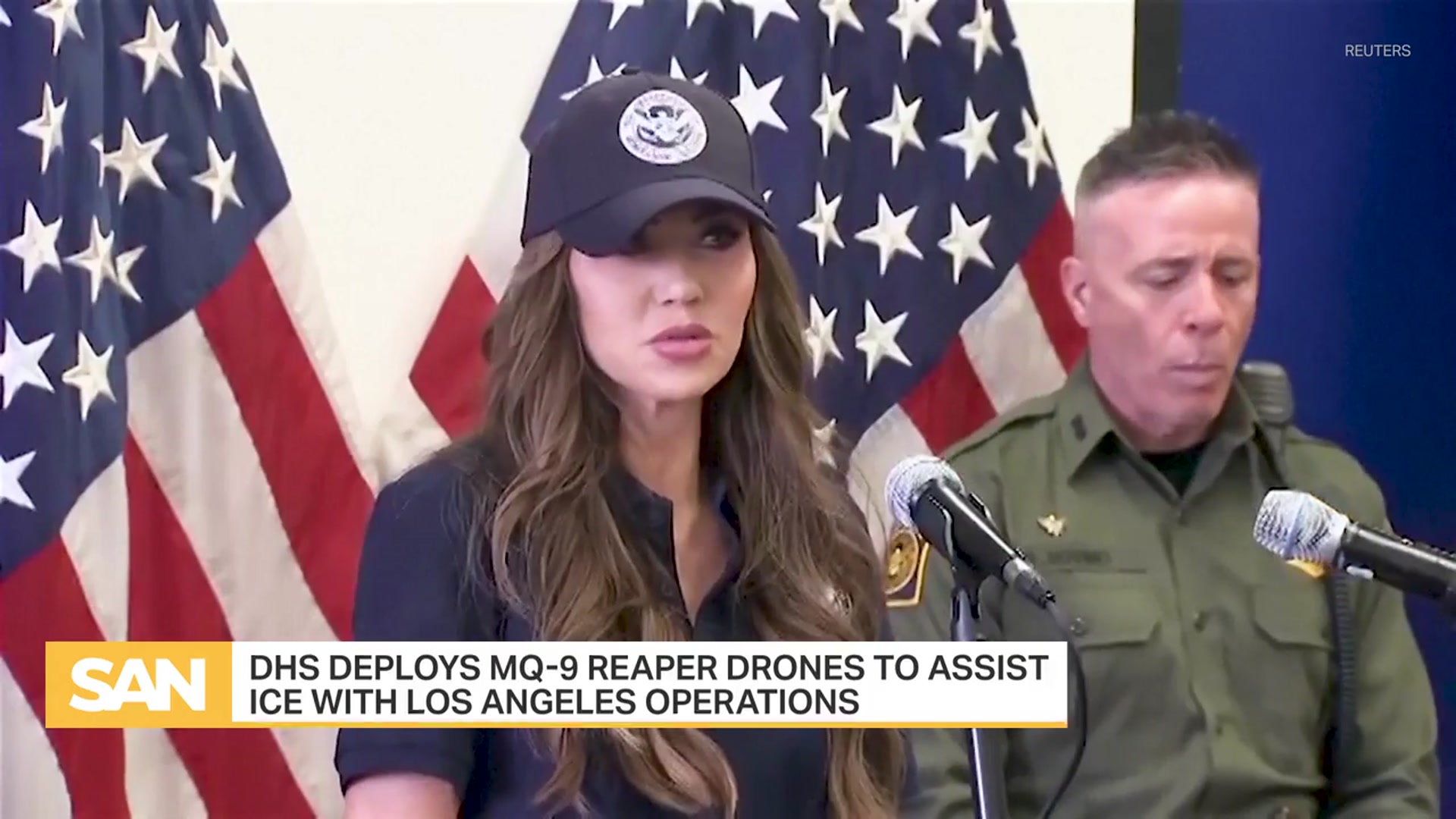 'Video thumbnail for Reaper Drones used to assist ICE amid raids and protests in Los Angeles'