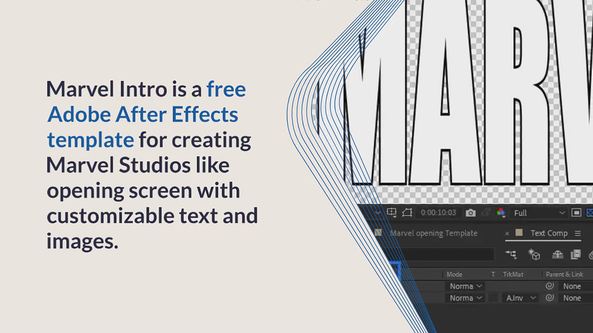 'Video thumbnail for Marvel Intro – A Free After Effects Template'