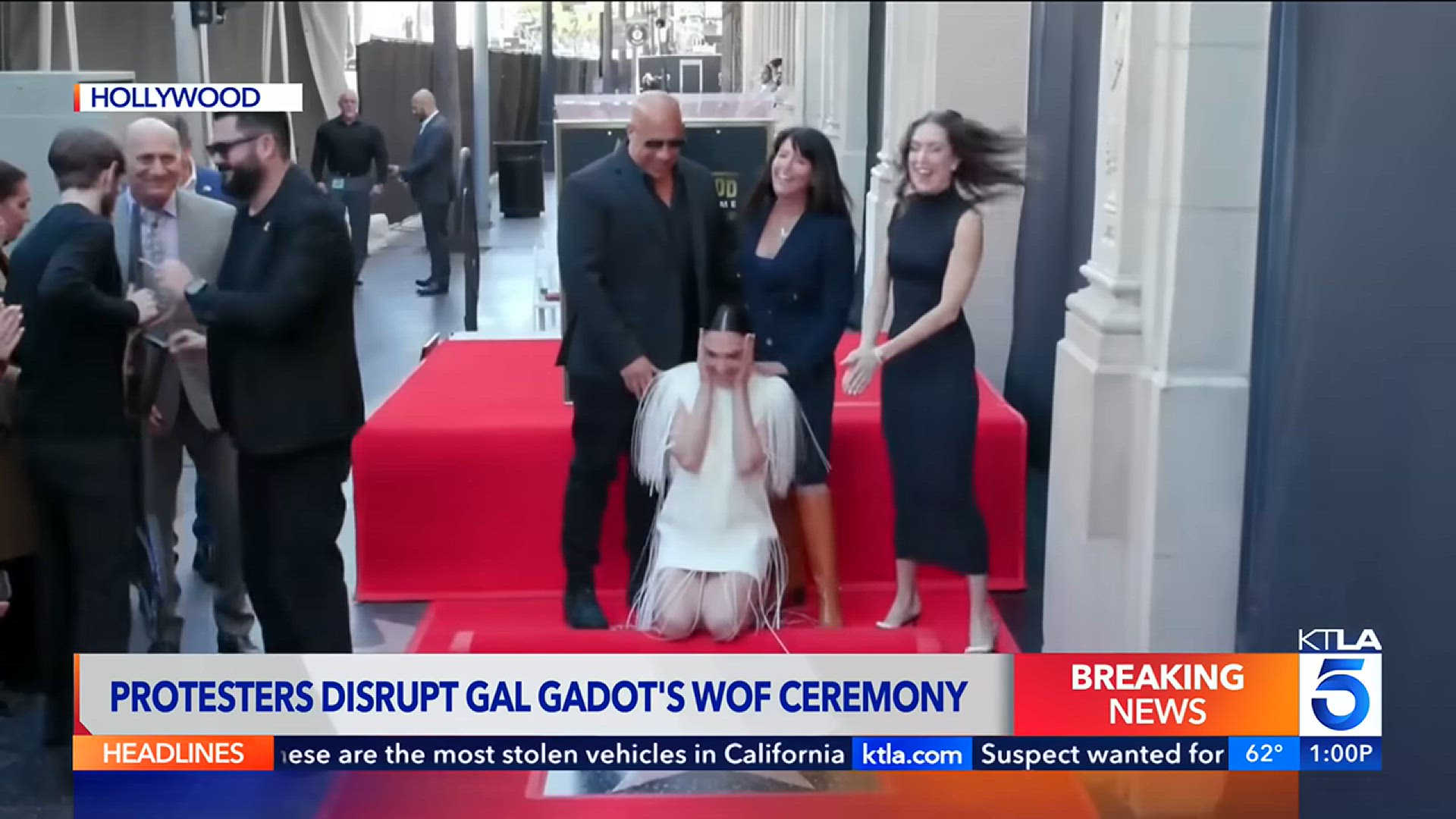'Video thumbnail for Protesters Disrupt Gal Gadot’s Hollywood Walk of Fame Ceremony!'