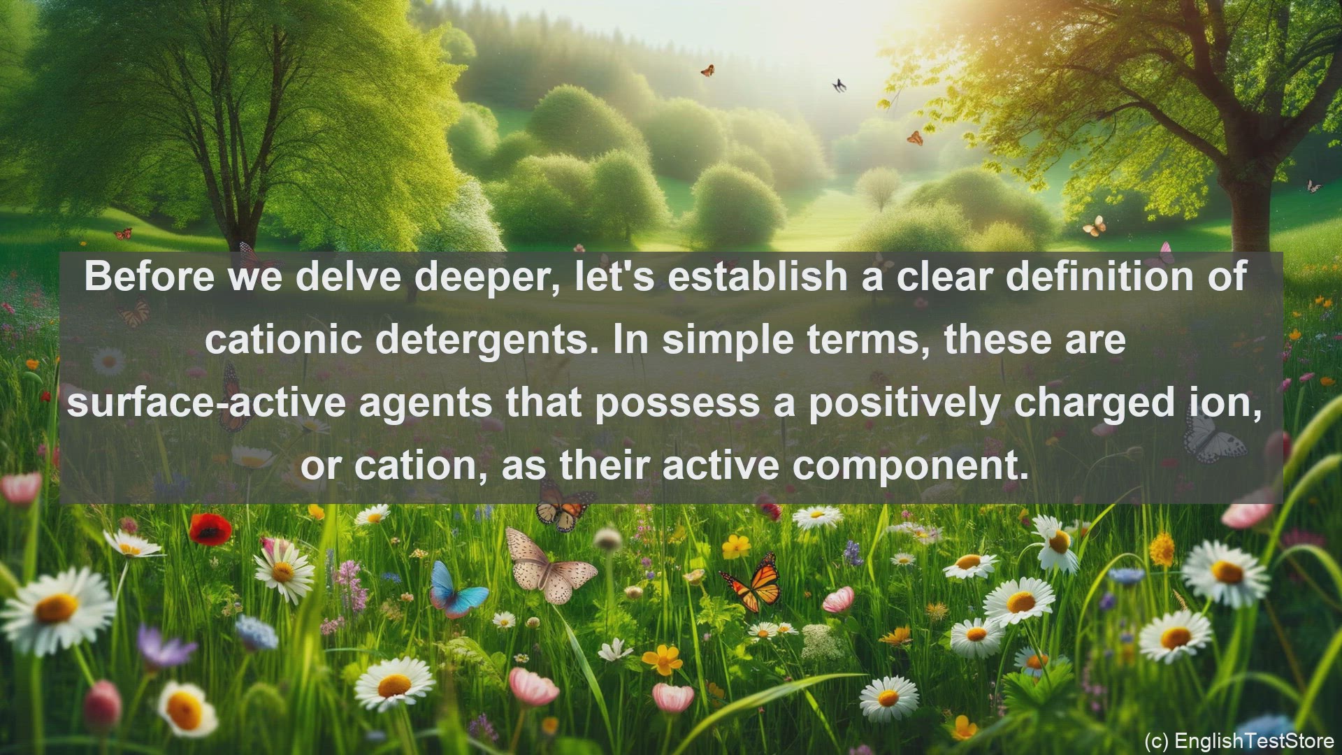 'Video thumbnail for Cationic detergent in science  definition and examples'