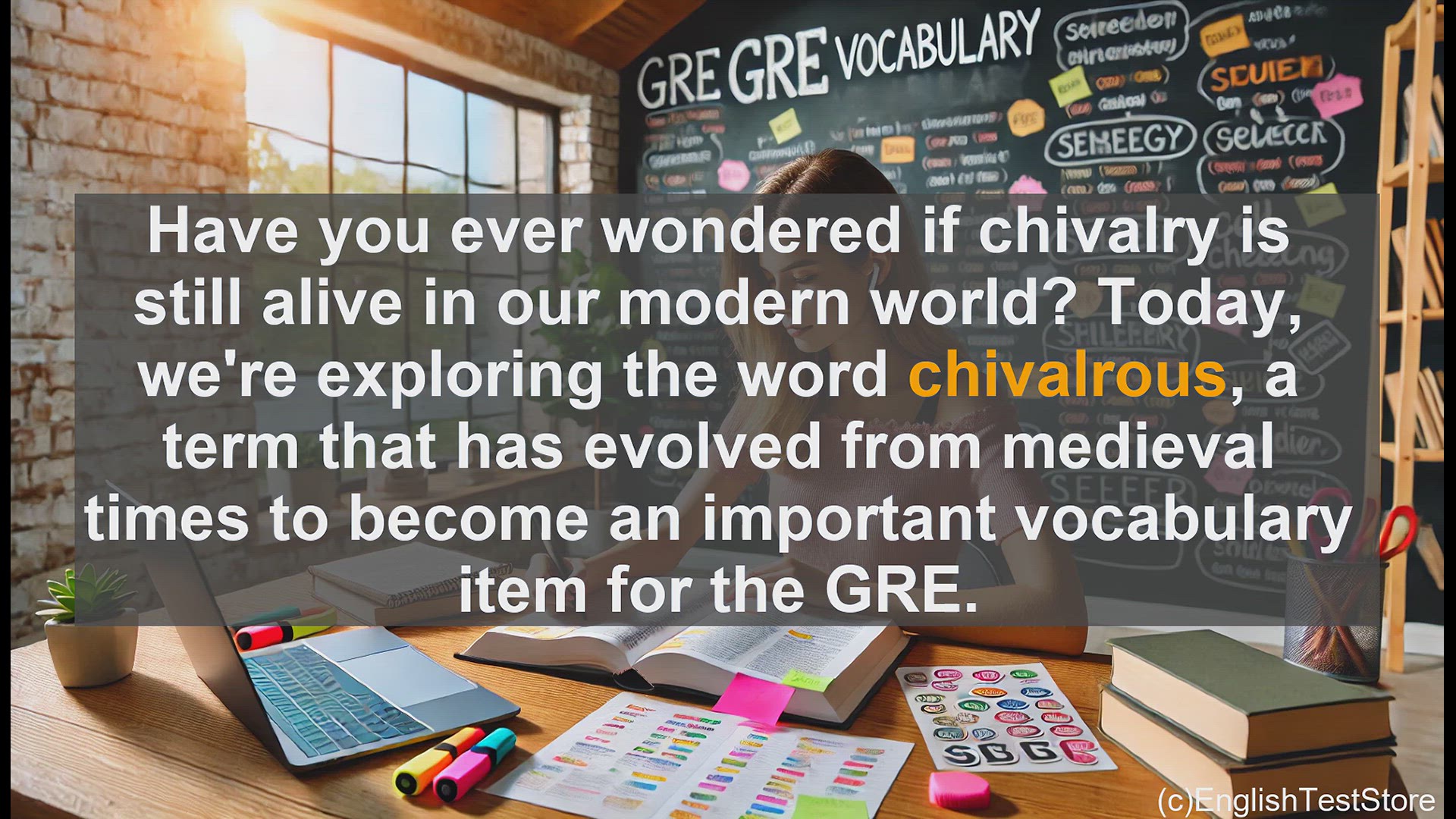 'Video thumbnail for GRE Vocabulary Lesson: The Enduring Concept of Chivalry in the Modern World'