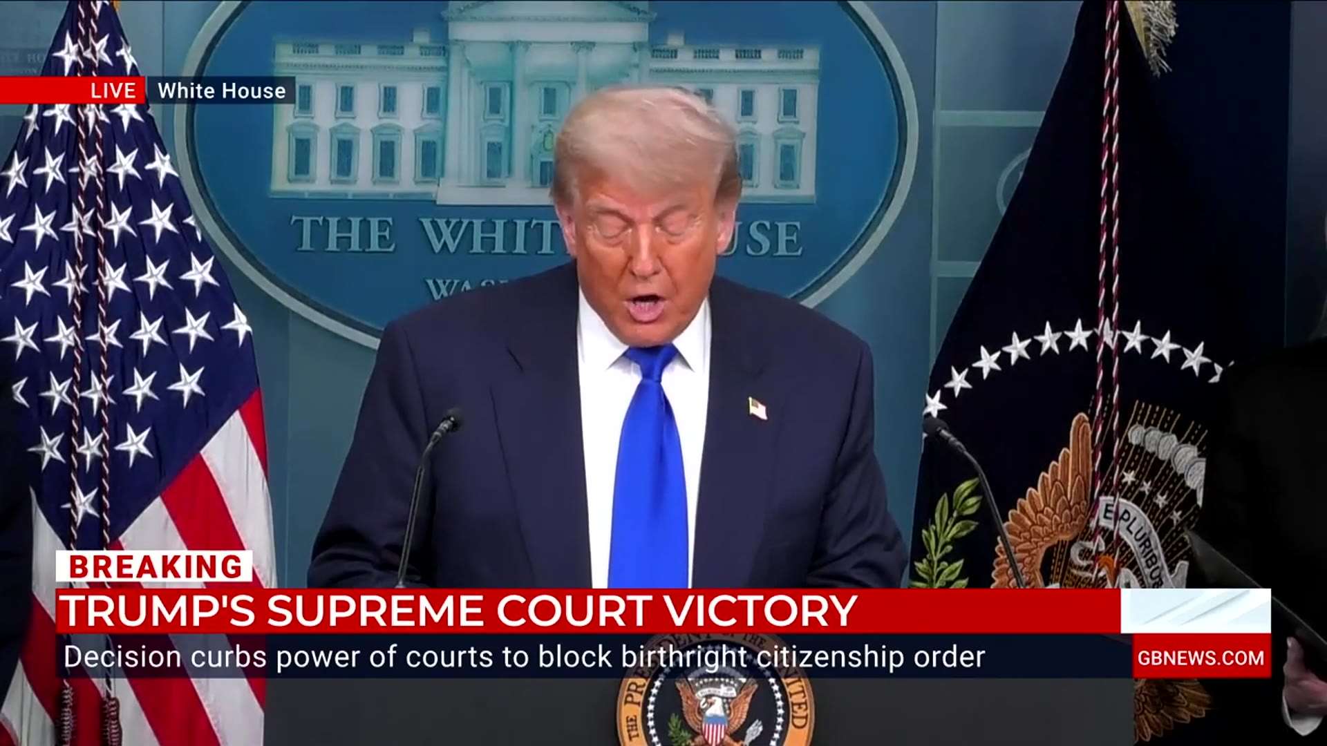 'Video thumbnail for Donald Trump hails ‘giant’ Supreme Court victory on birthright citizenship: ‘We should be very proud’'