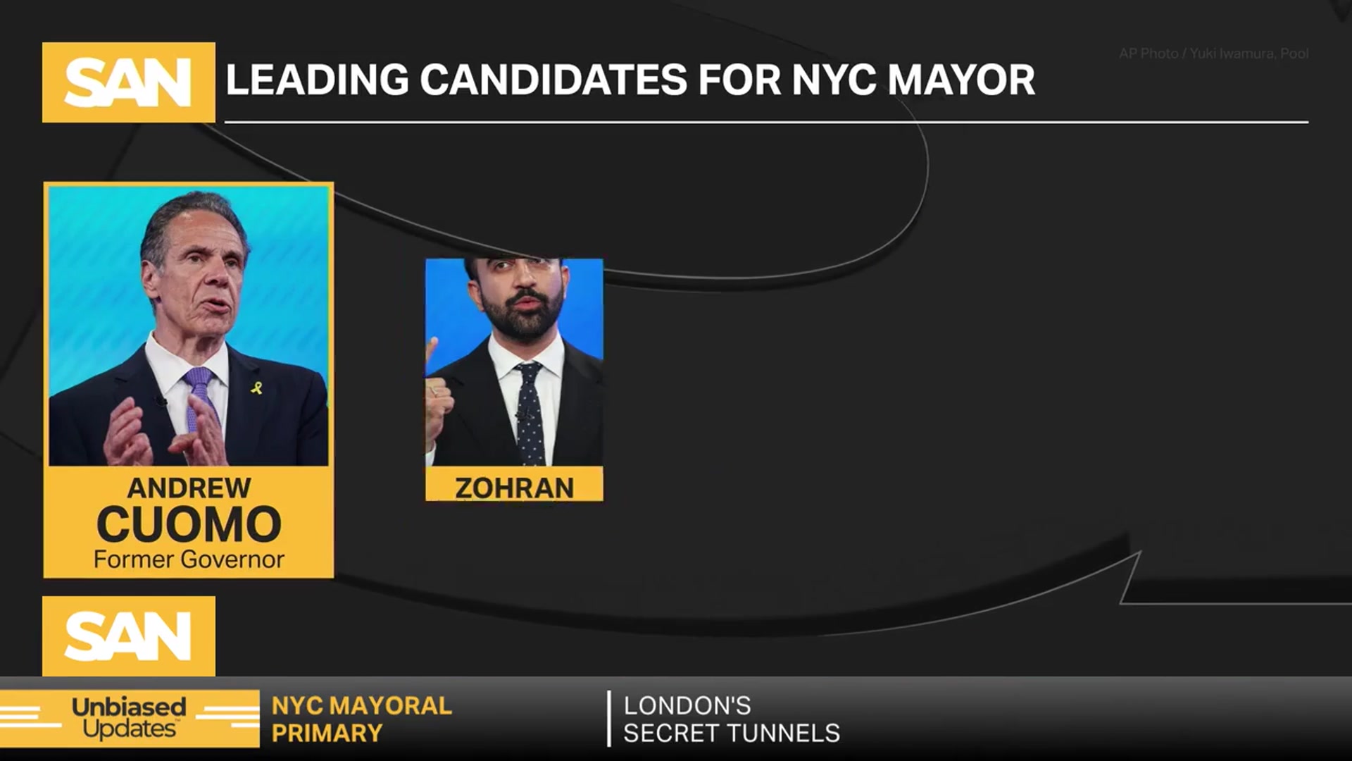 'Video thumbnail for NYC mayoral primary opens with Cuomo, Mamdani locked in close race'