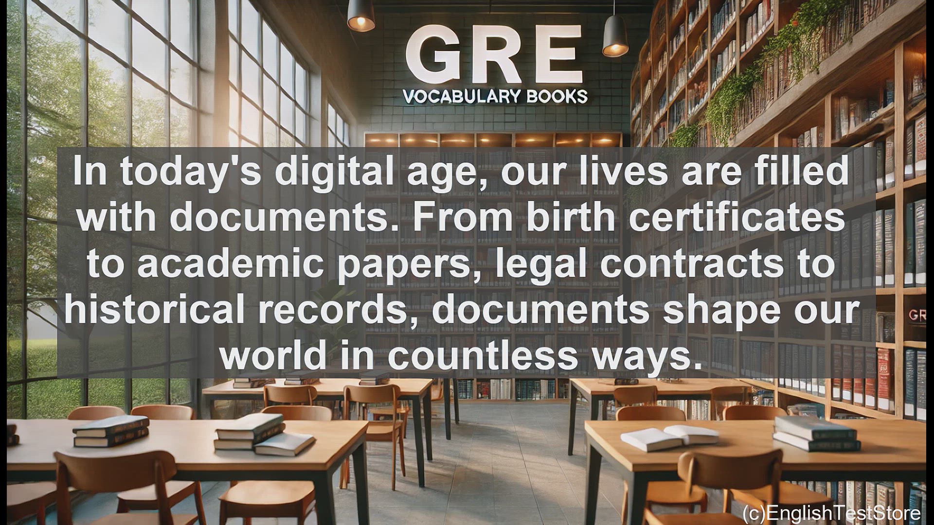 'Video thumbnail for GRE Vocabulary Lesson: Unlocking the Power of Documents - Boosting Your GRE Vocabulary'
