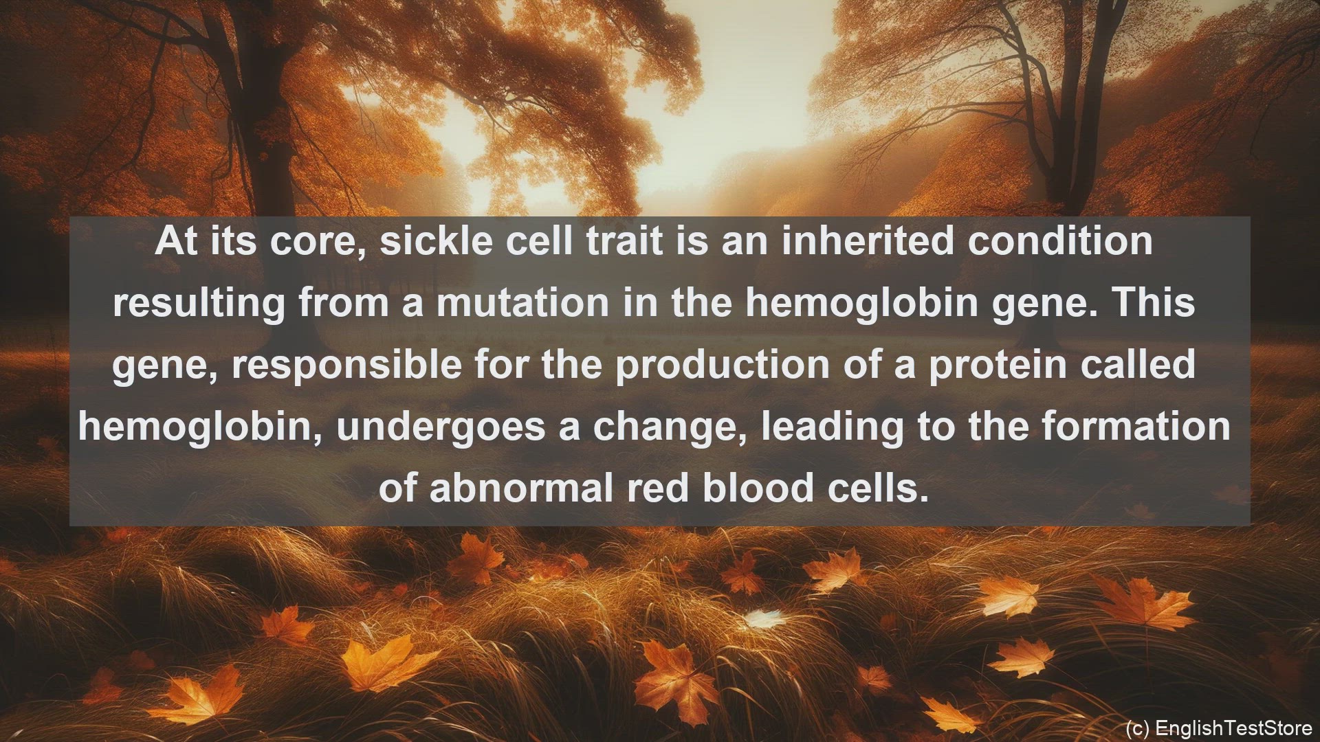 'Video thumbnail for Sickle cell trait in science  definition and examples'