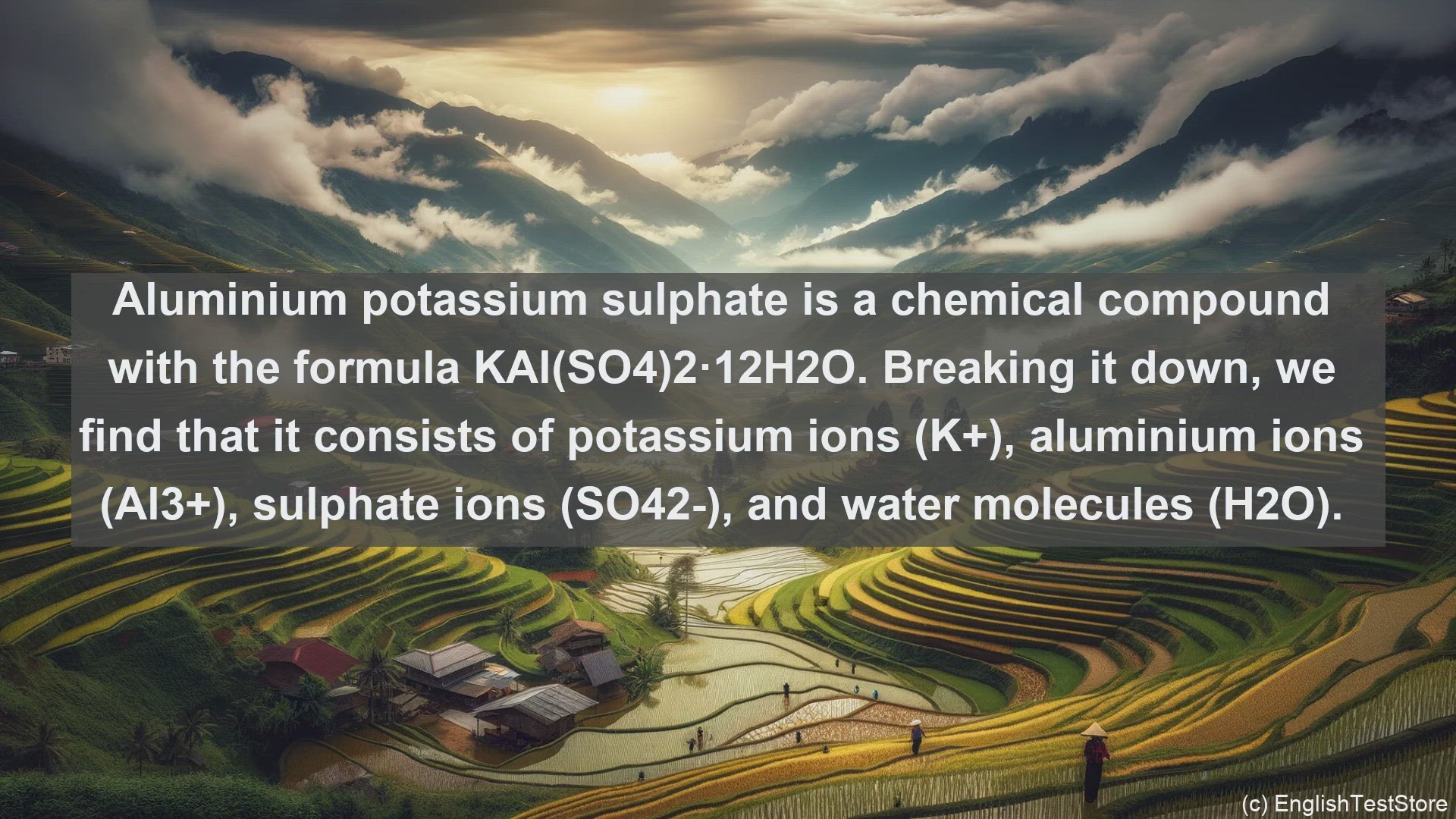 'Video thumbnail for Aluminium potassium sulphate in science  definition and examples'