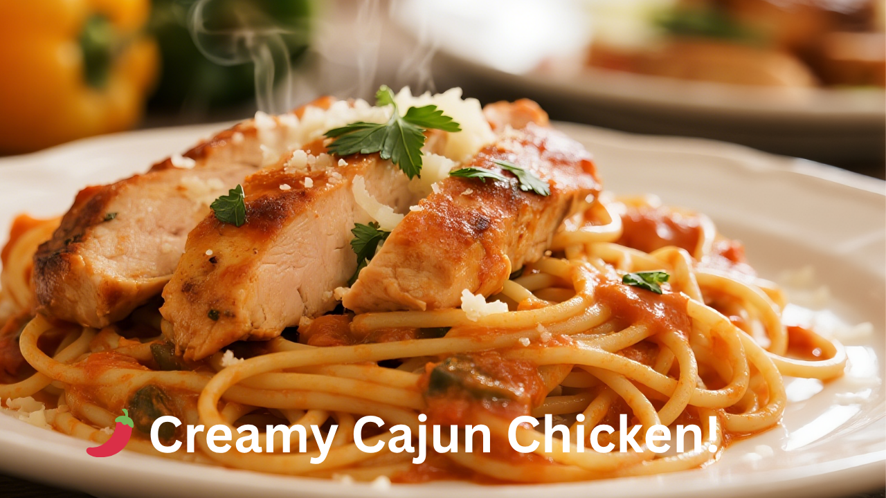 'Video thumbnail for Hot & Spicy Cajun Chicken Breast Spaghetti – Creamy Cajun Pasta Perfection!'