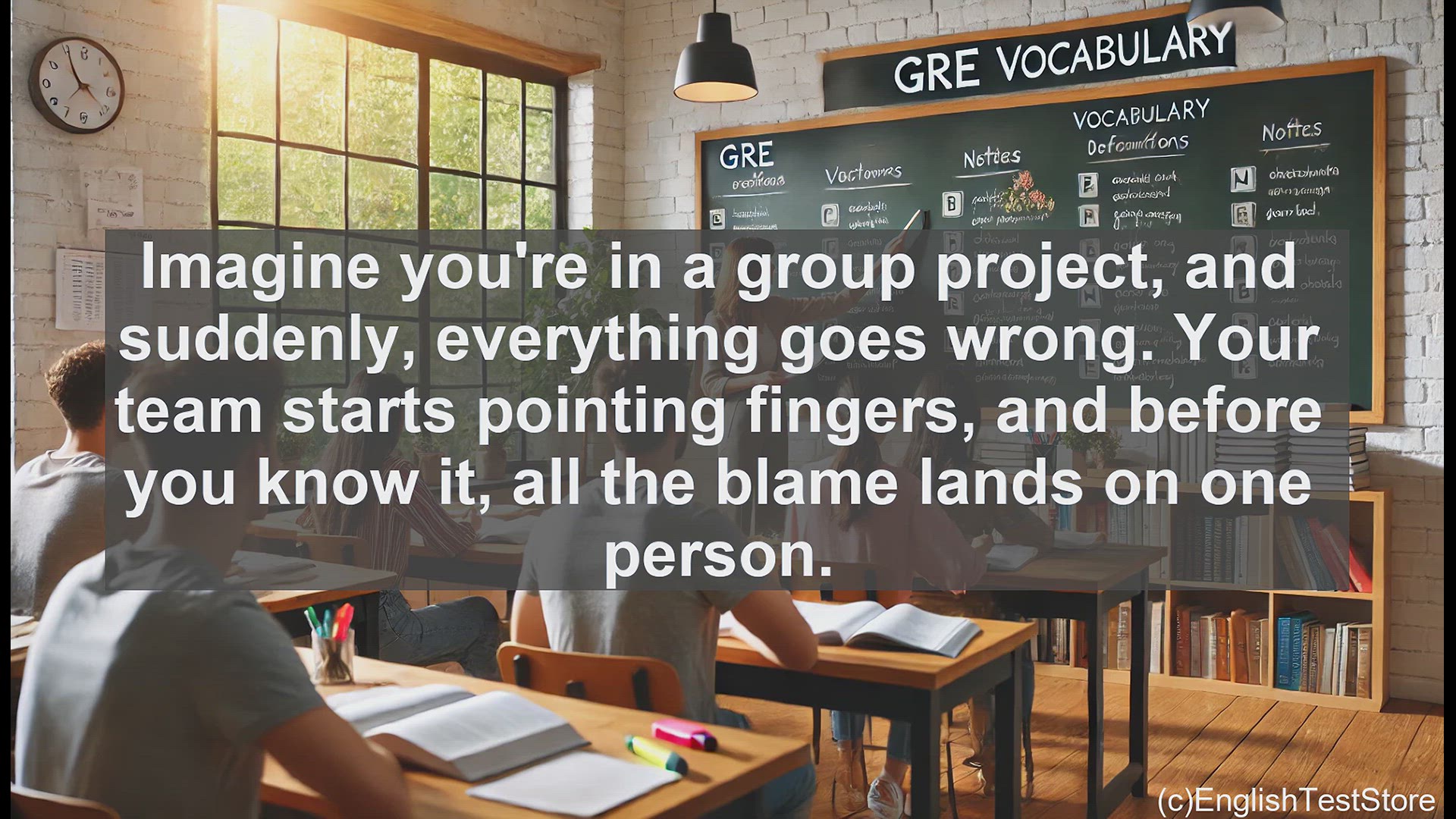 'Video thumbnail for GRE Vocabulary Lesson: Scapegoating - When Blame Becomes a Burden'