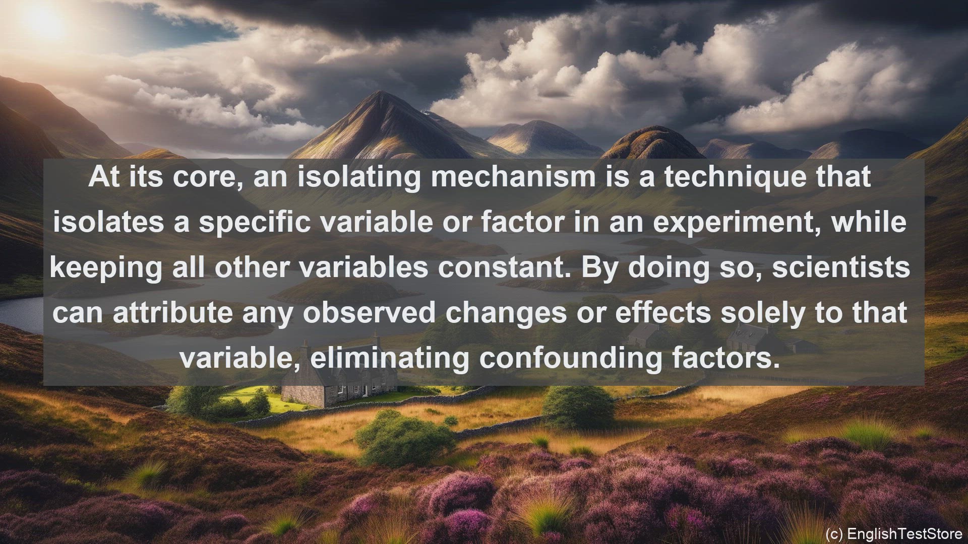'Video thumbnail for Isolating mechanism in science  definition and examples'