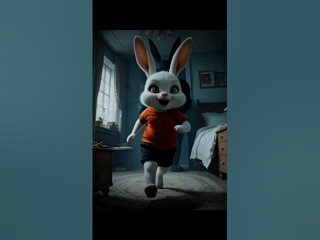 Video thumbnail for scary black💀 rabbit catch the little rabbit 🐰