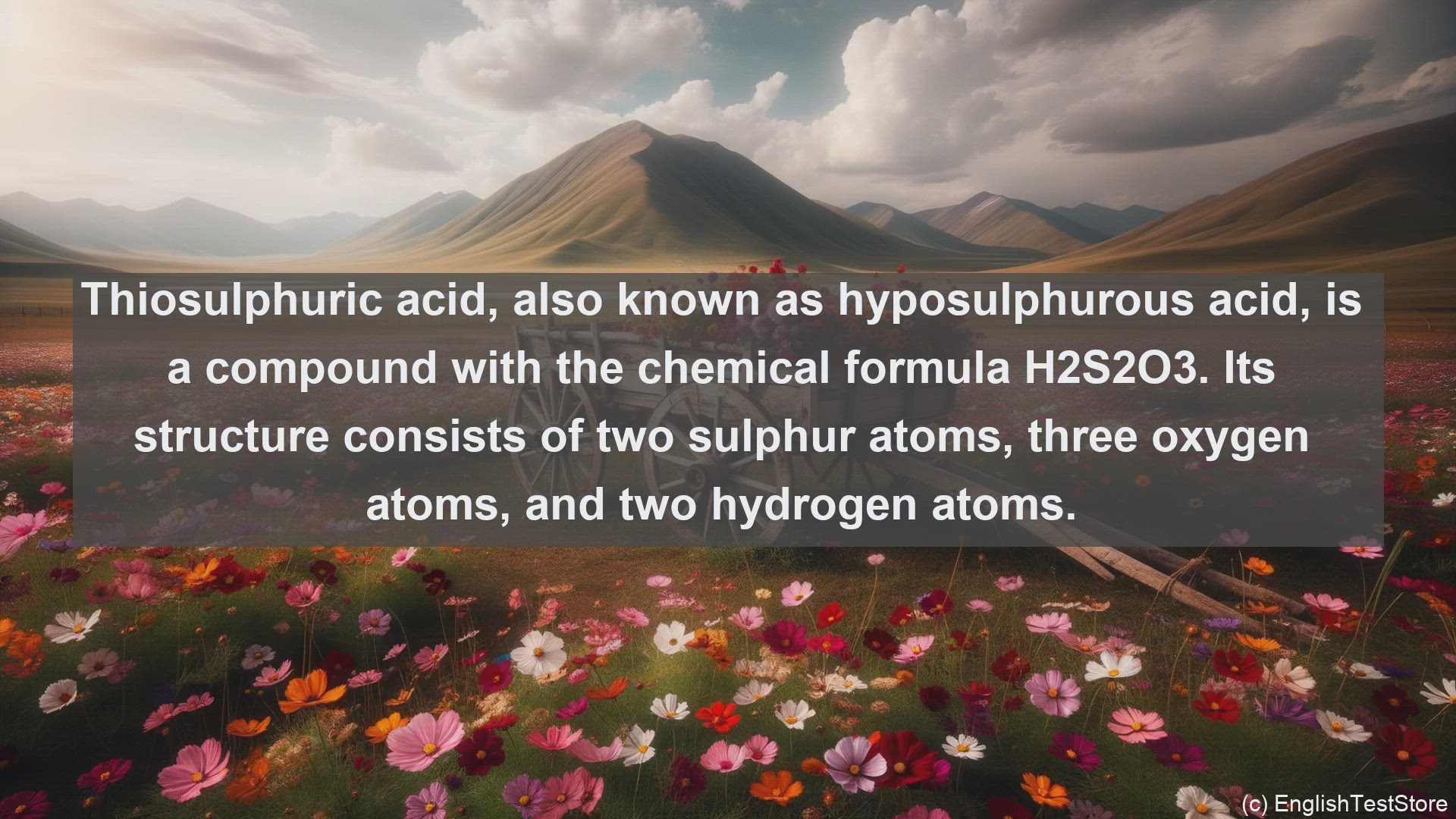 'Video thumbnail for Thiosulphuric acid in science  definition and examples'