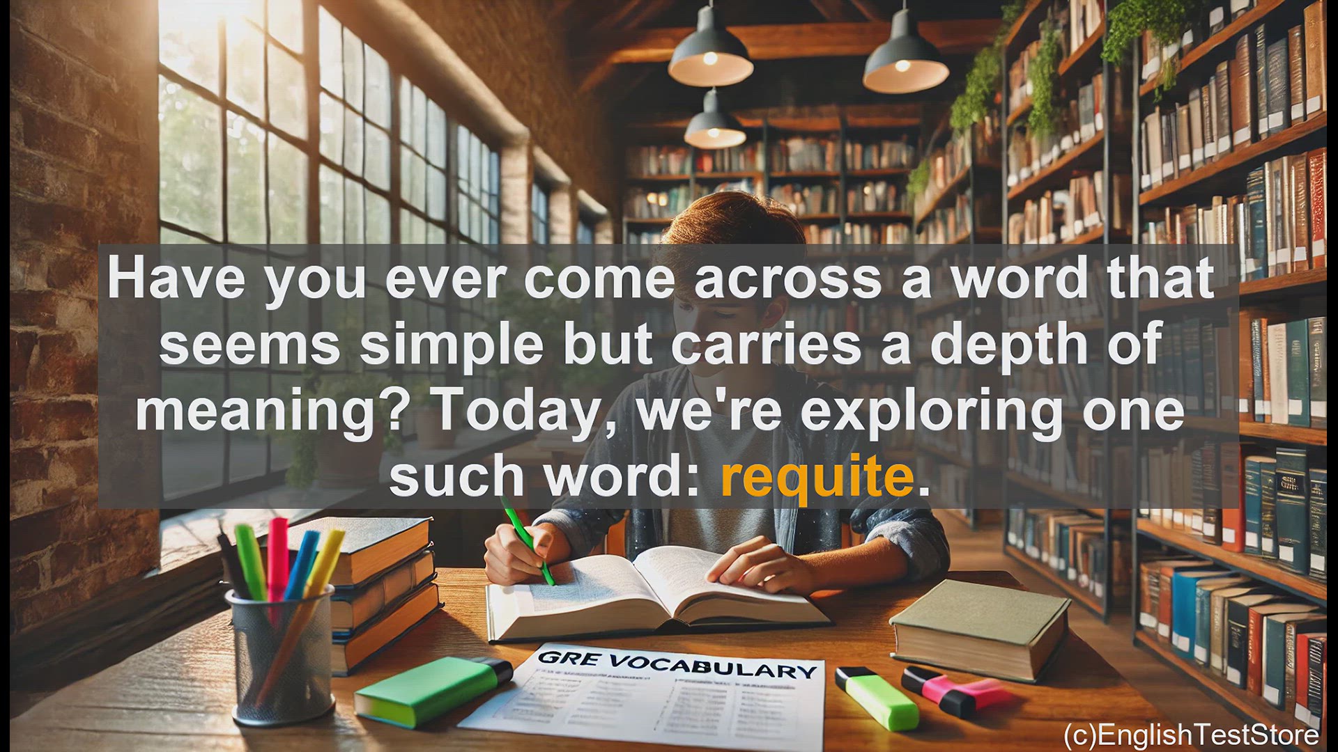 'Video thumbnail for GRE Vocabulary Lesson: Exploring the Depth of the Word 'Requite''
