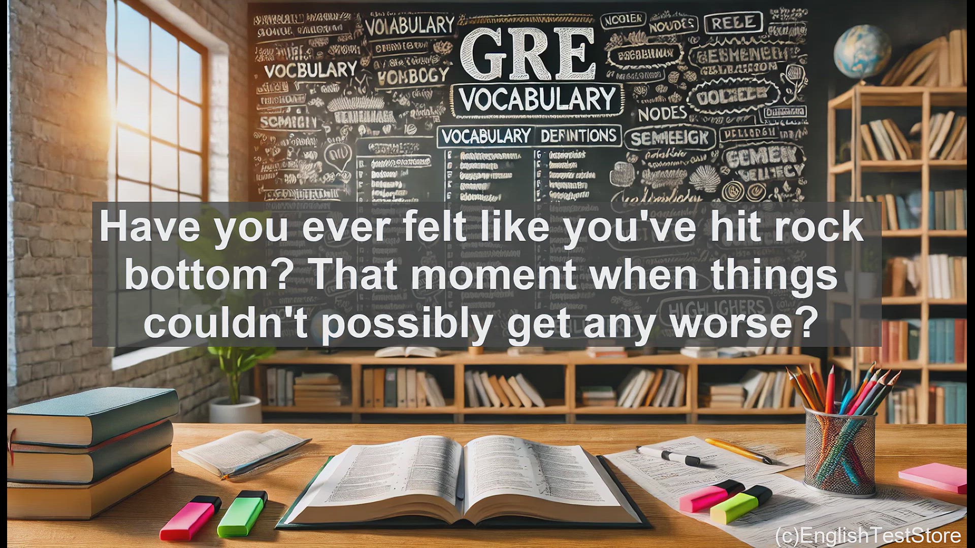 'Video thumbnail for GRE Vocabulary Lesson: Reaching the Nadir - Exploring the Depths of Adversity'
